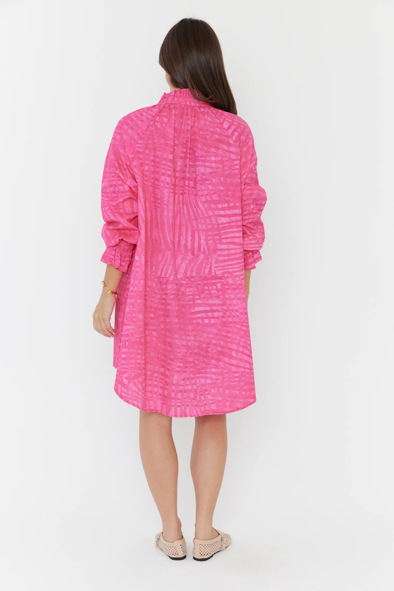 OLLIE Dress Hot Pink Brush Stoke - Image 10