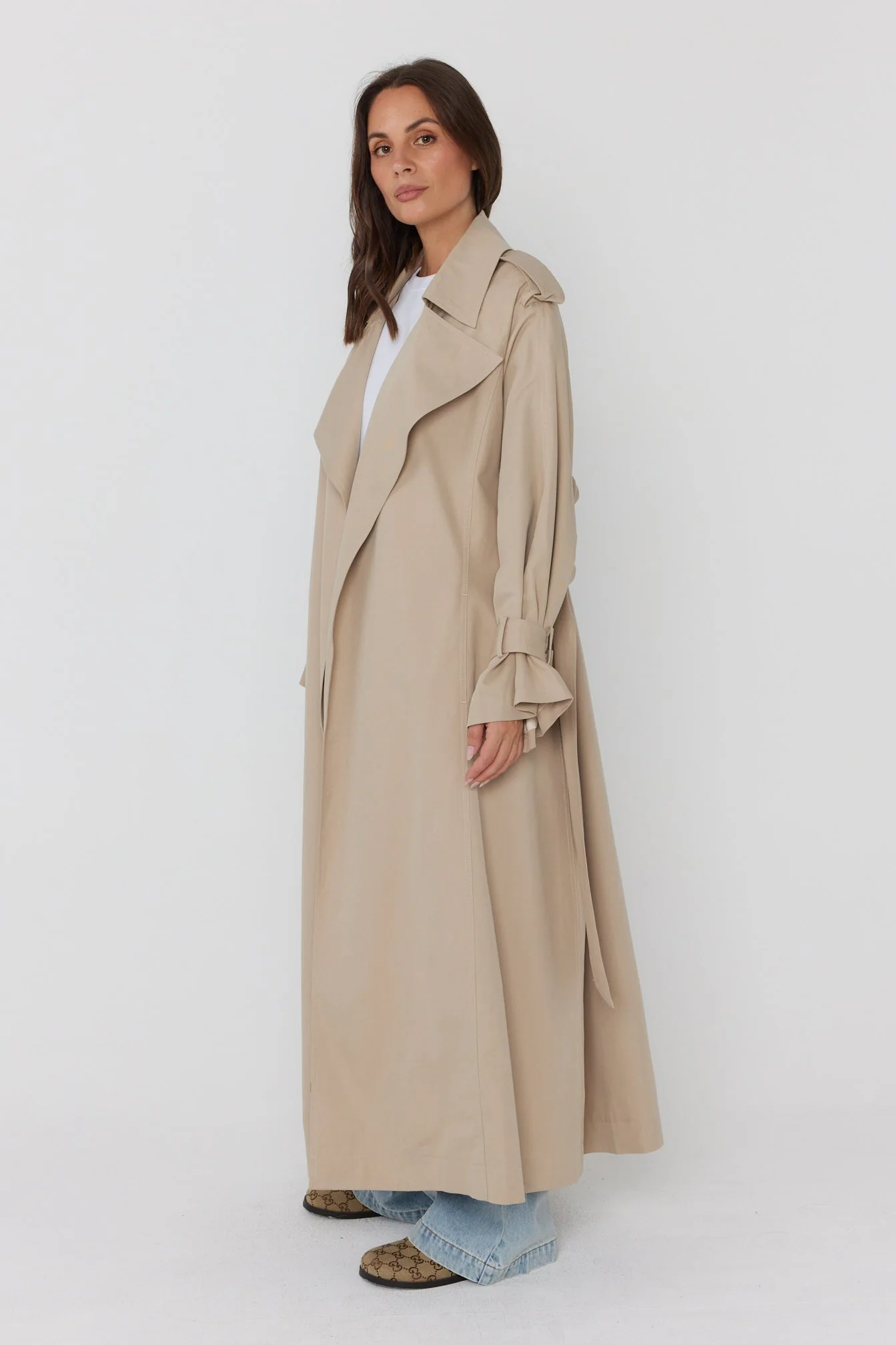 PASCAL Soft Maxi Trench Beige - Image 12