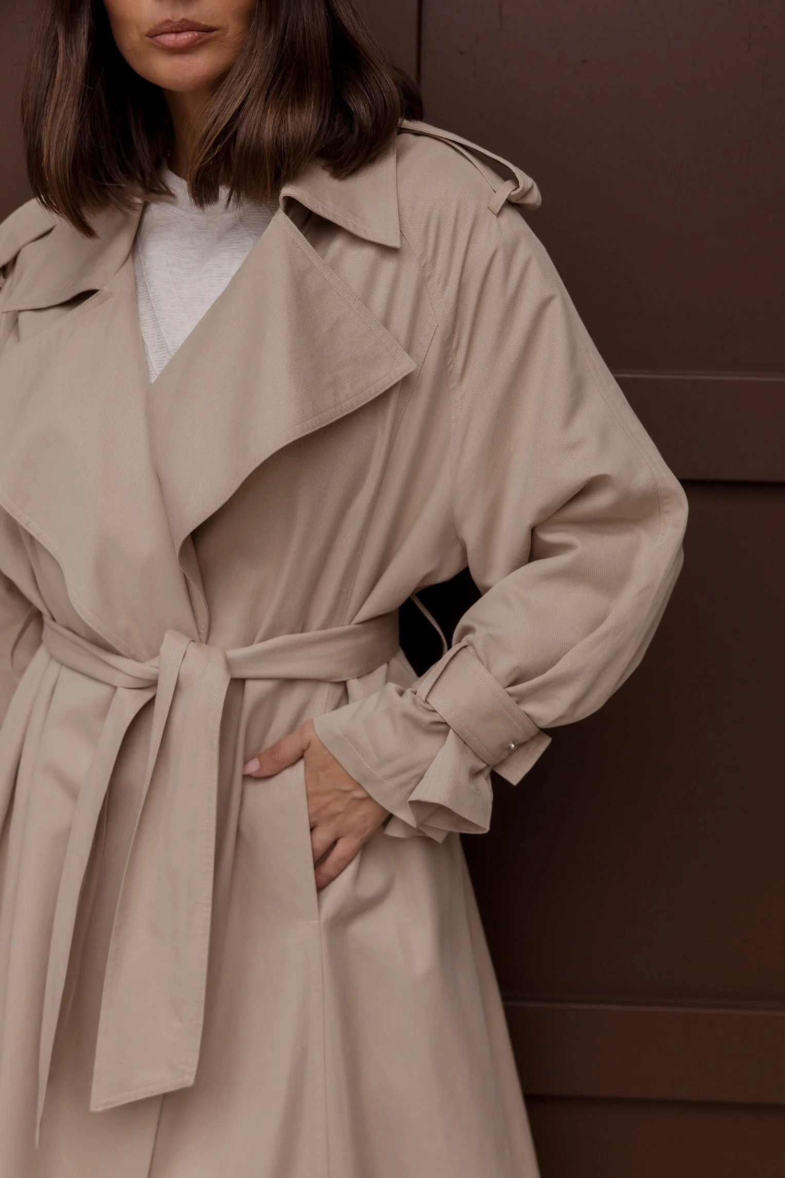 PASCAL Soft Maxi Trench Beige - Image 2