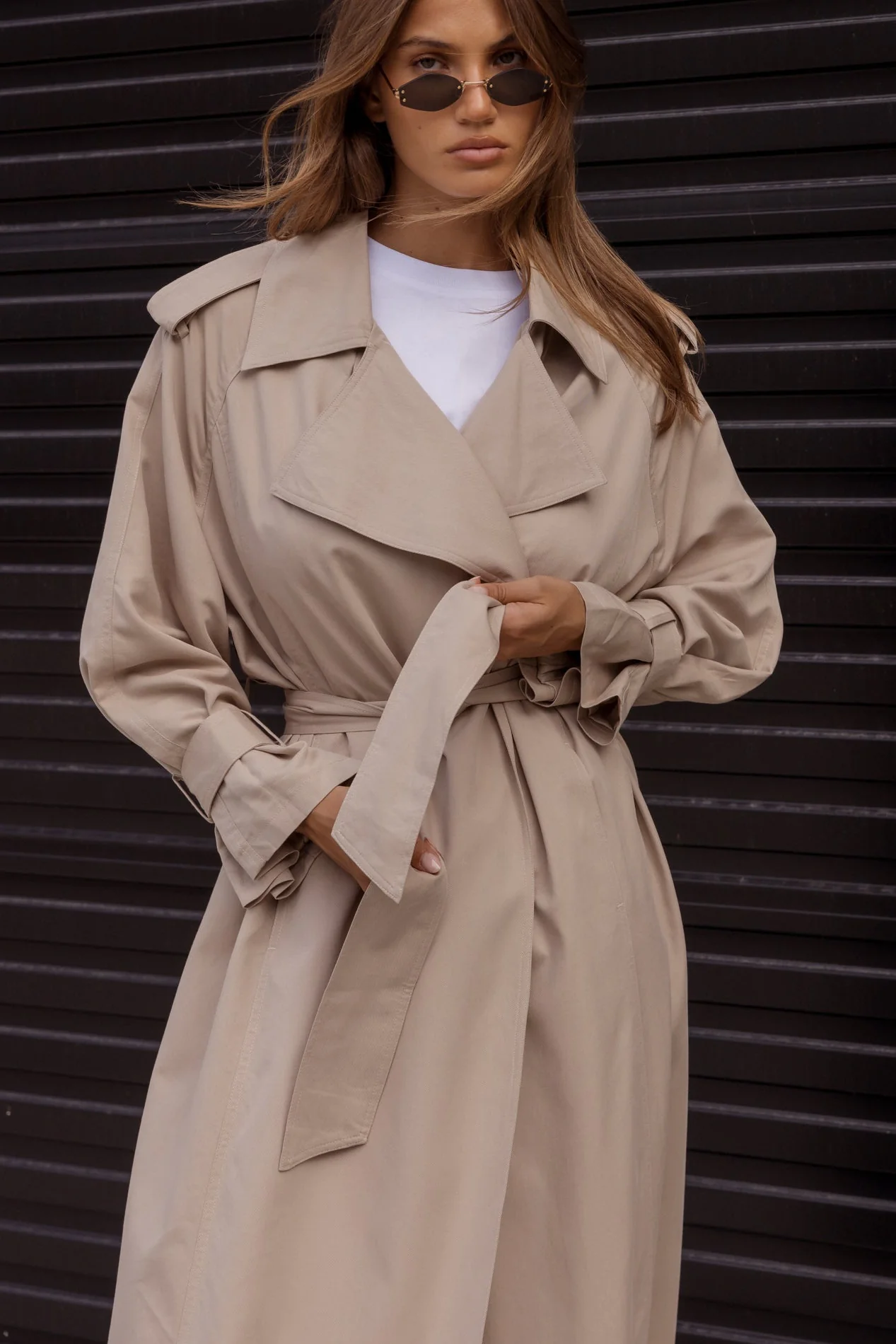 PASCAL Soft Maxi Trench Beige - Image 4