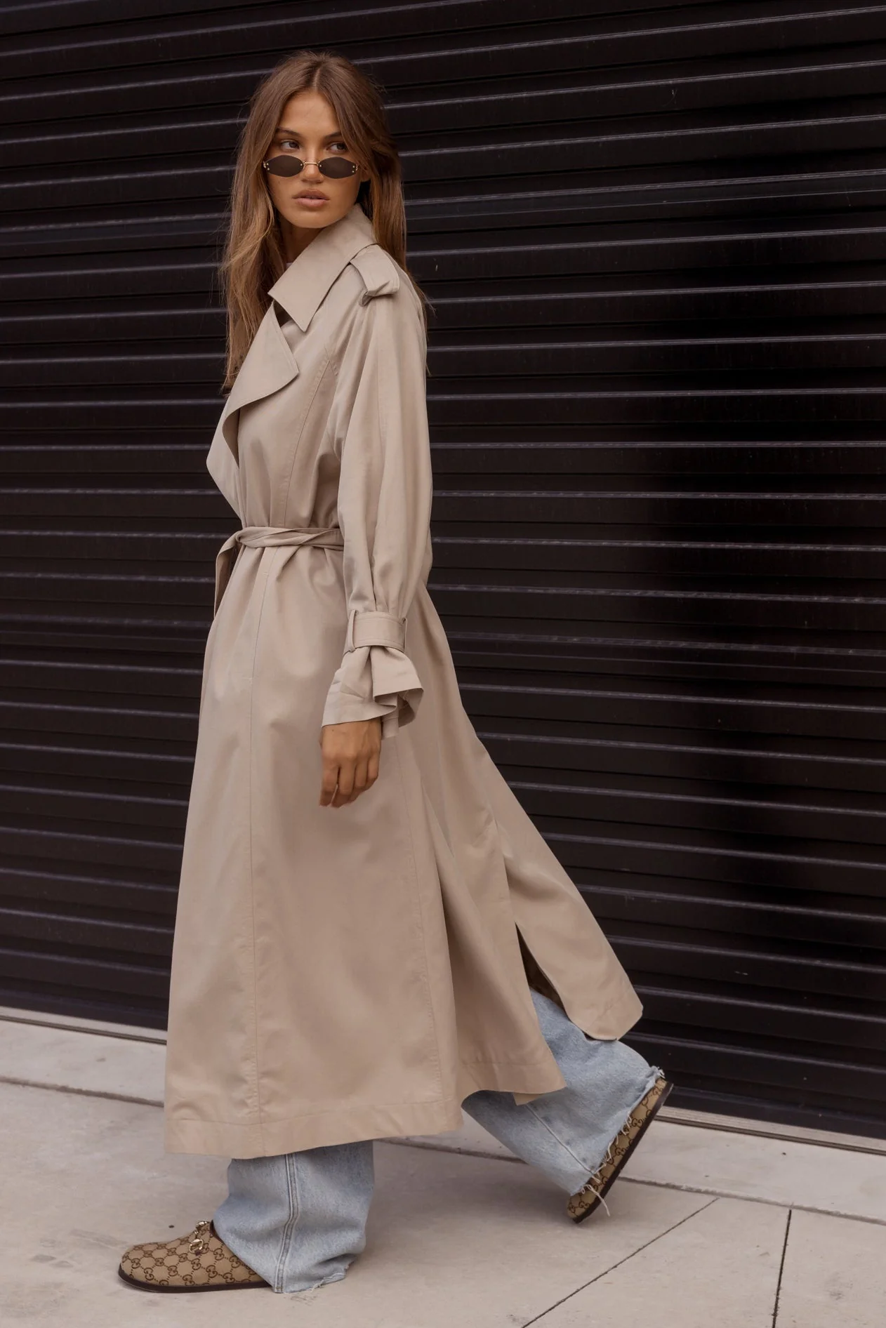 PASCAL Soft Maxi Trench Beige - Image 6