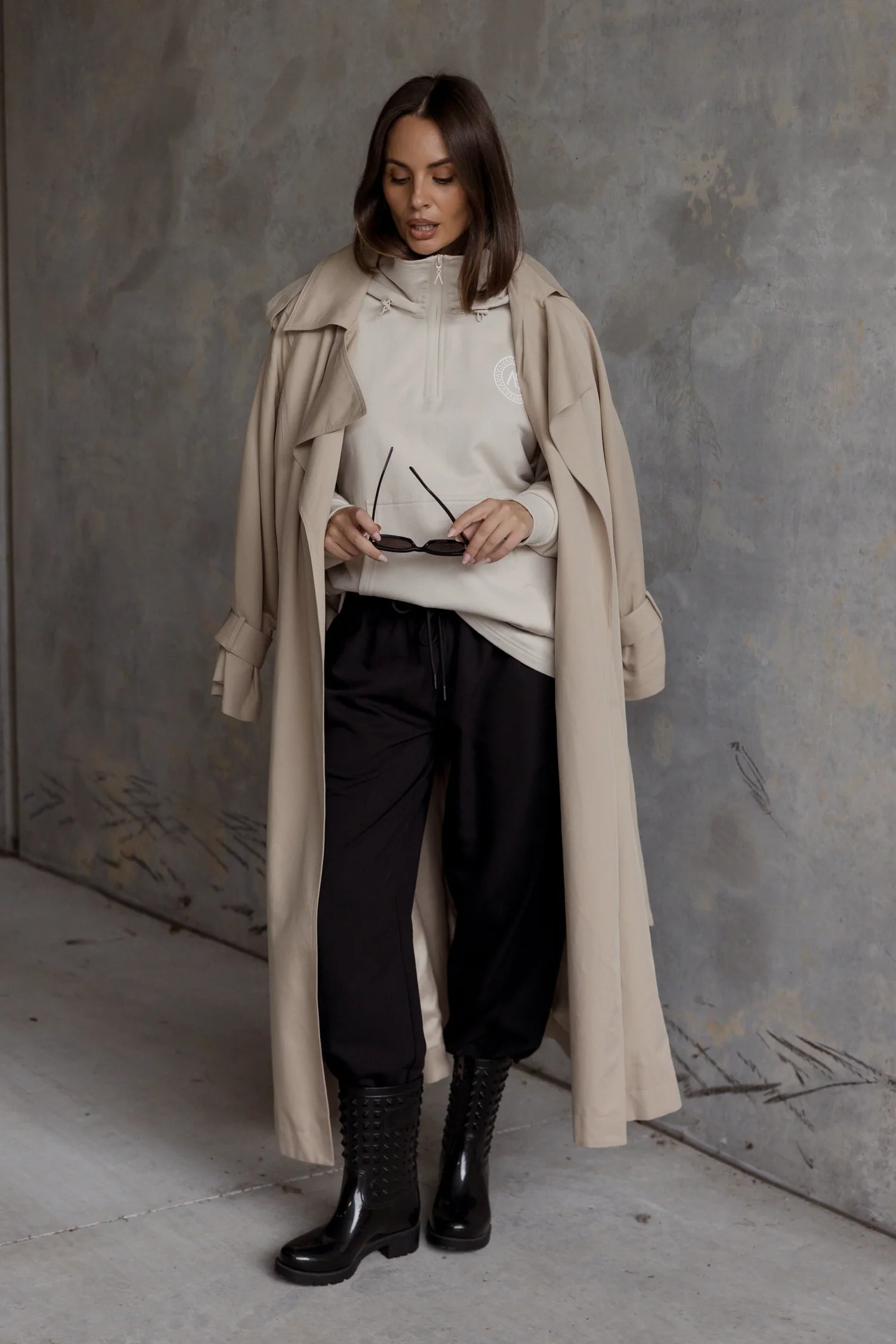 PASCAL Soft Maxi Trench Beige - Image 7