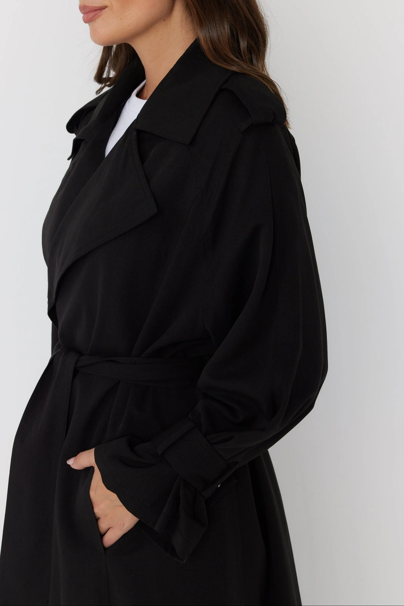 PASCAL Soft Maxi Trench Black - Image 10