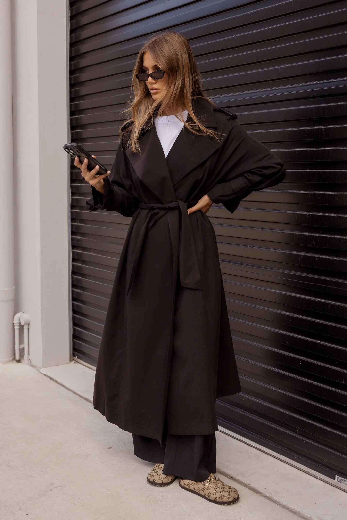 PASCAL Soft Maxi Trench Black - Image 4