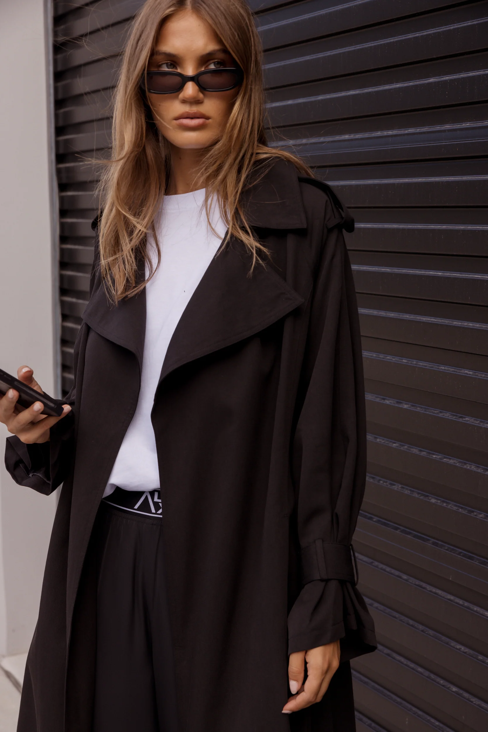 PASCAL Soft Maxi Trench Black - Image 6