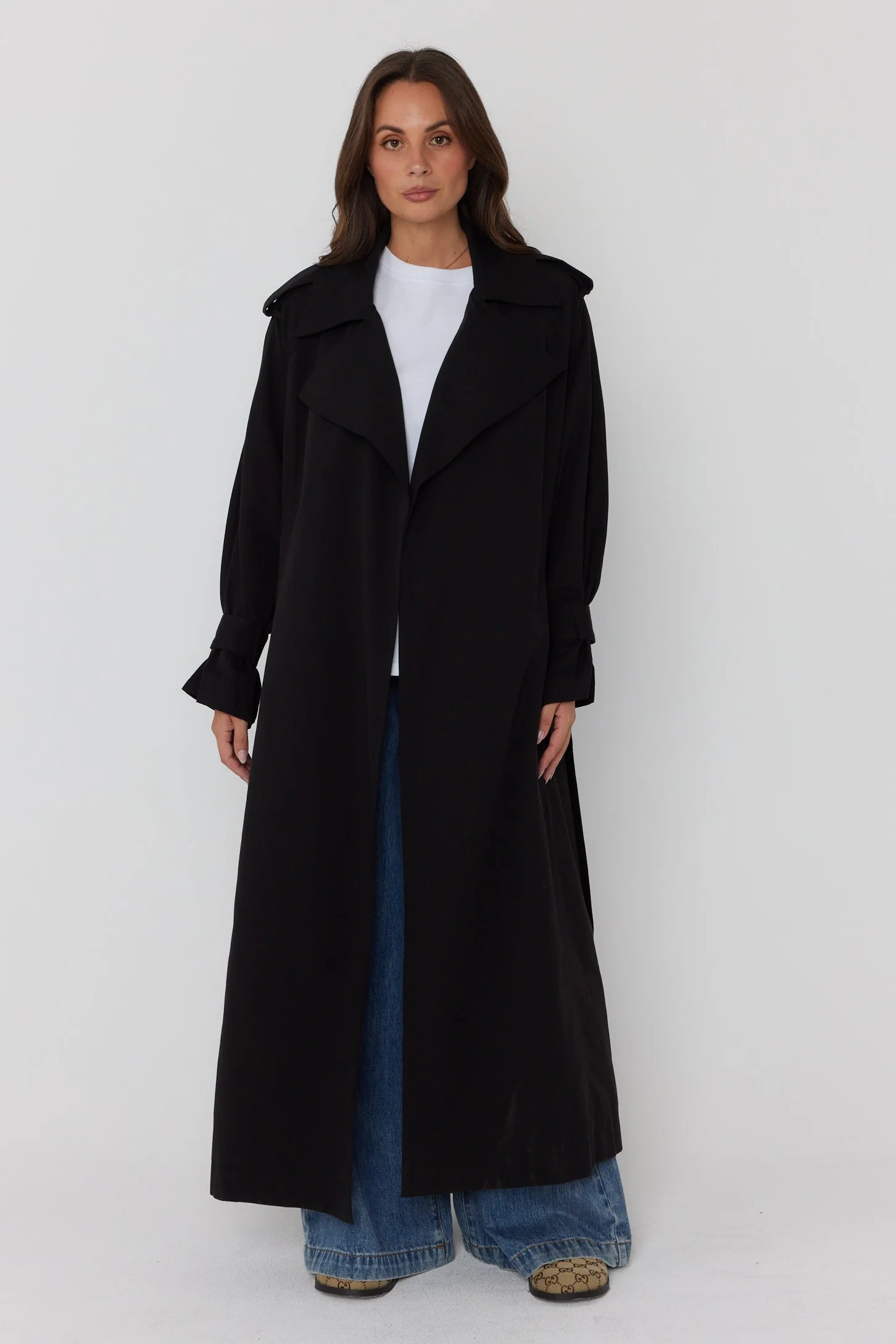 PASCAL Soft Maxi Trench Black - Image 7