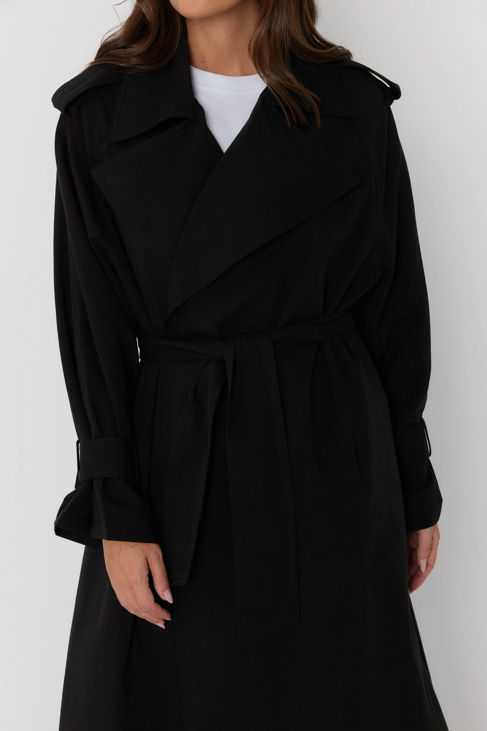 PASCAL Soft Maxi Trench Black - Image 8