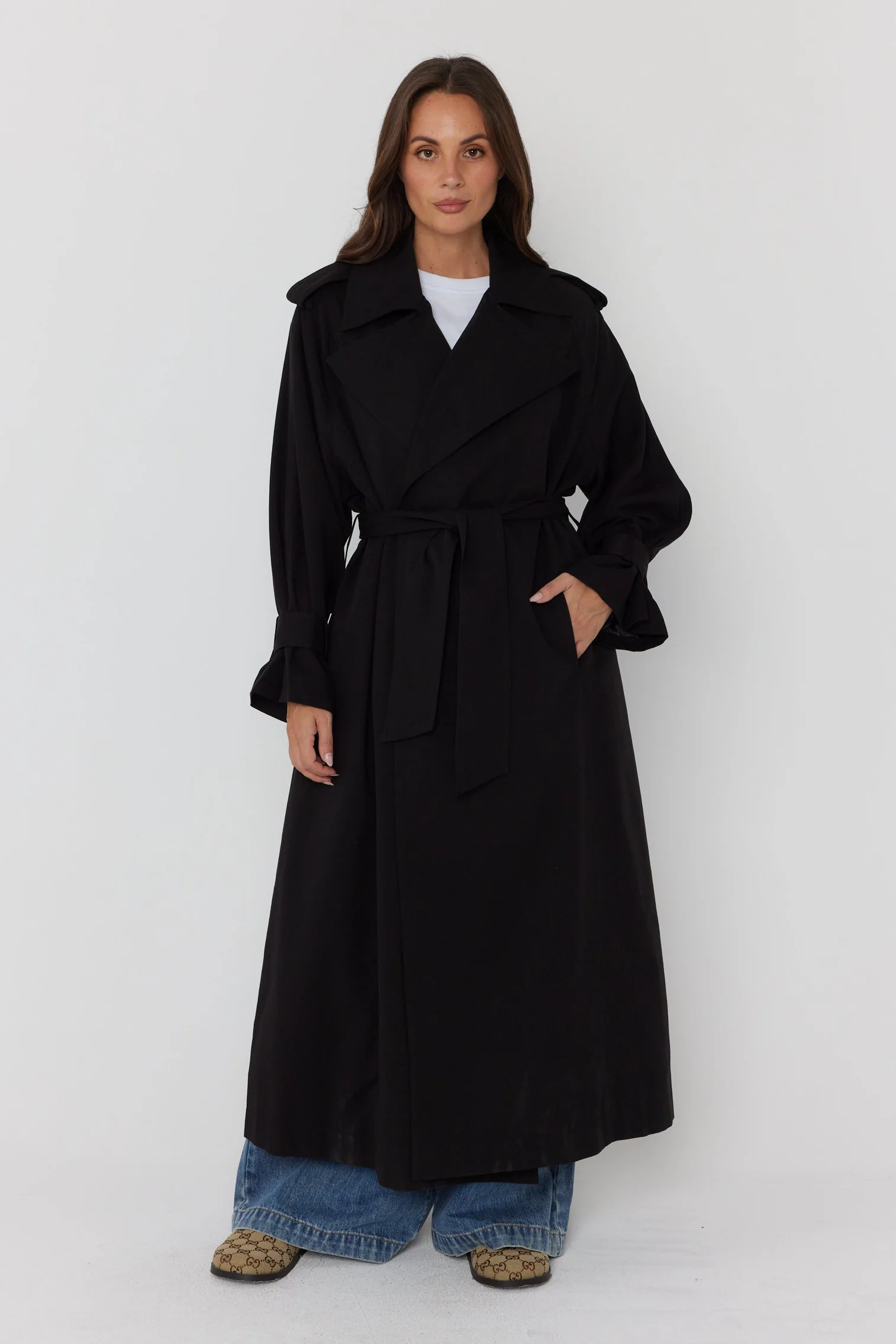 PASCAL Soft Maxi Trench Black - Image 9