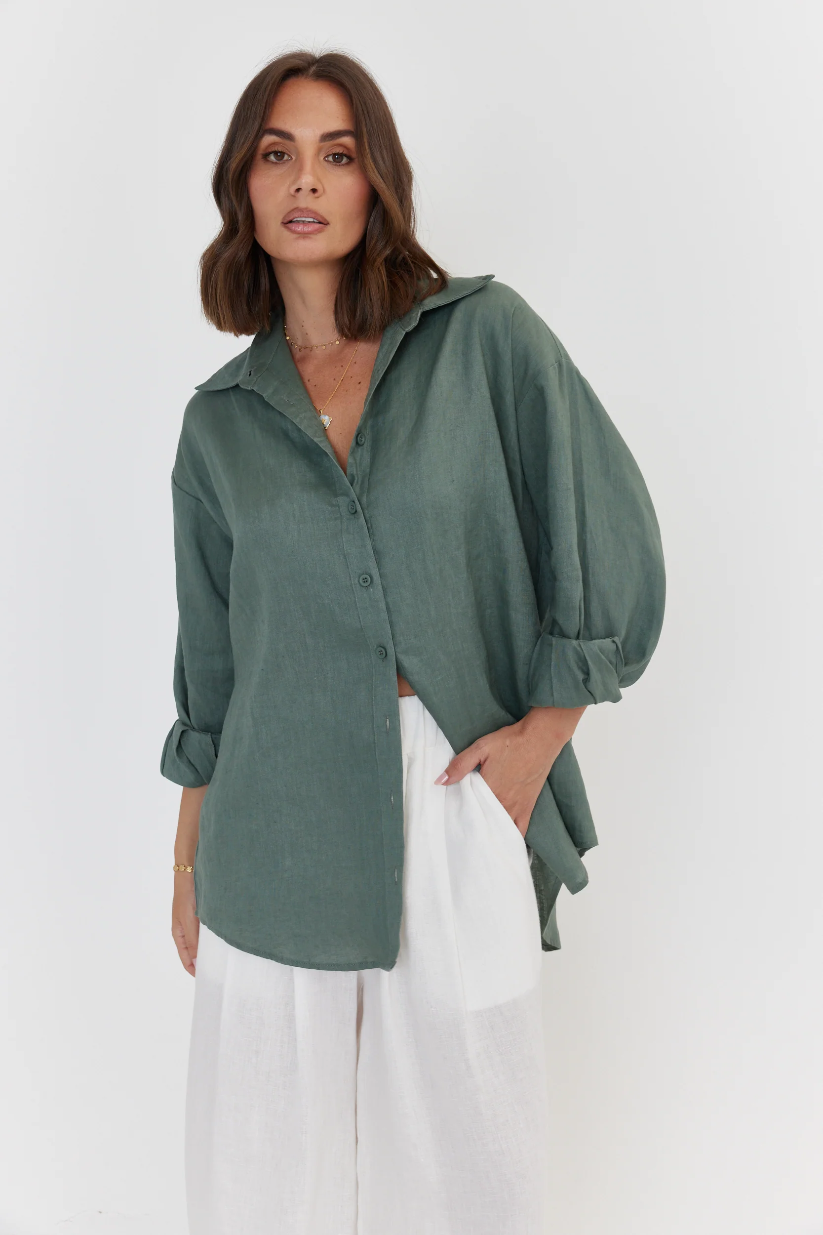 PLUTO Shirt Dusty Green - Image 11