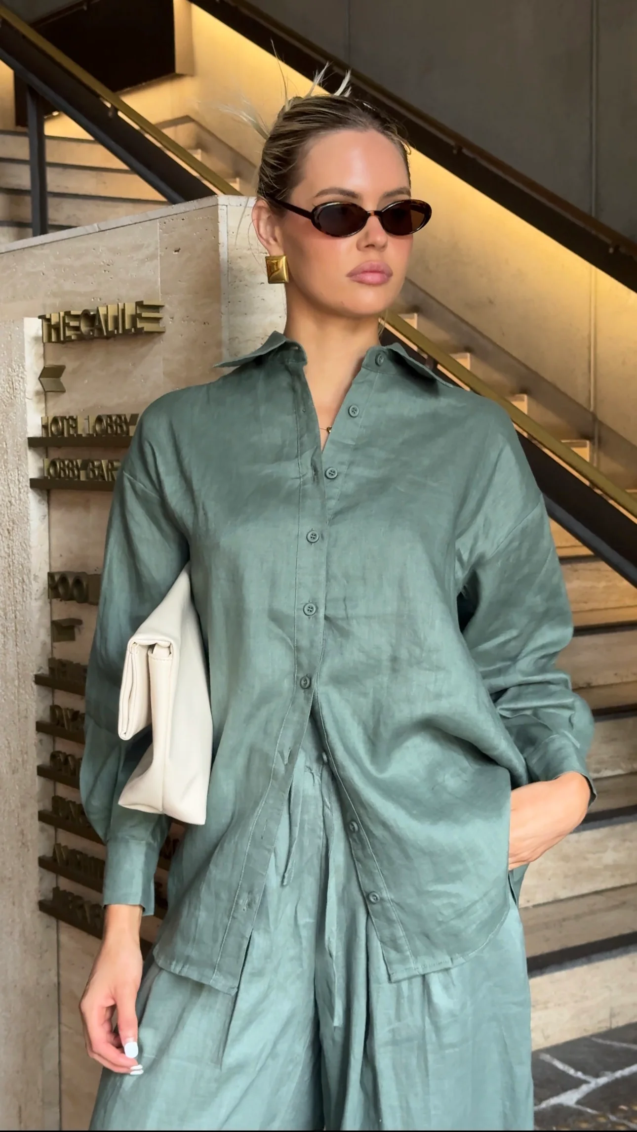 PLUTO Shirt Dusty Green - Image 4