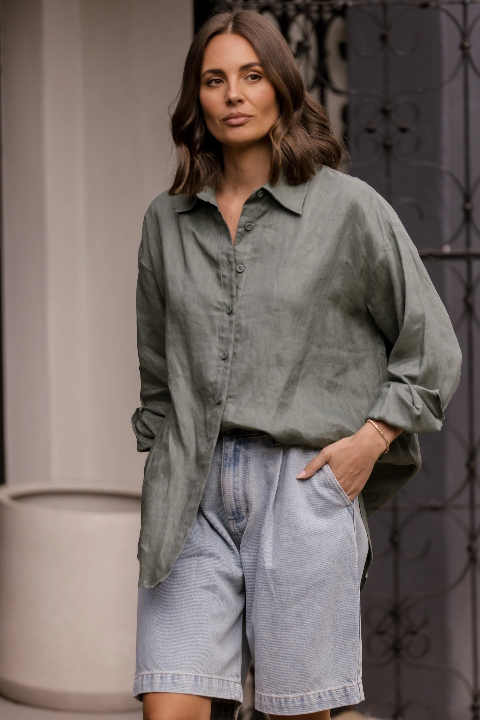 PLUTO Shirt Dusty Green - Image 6