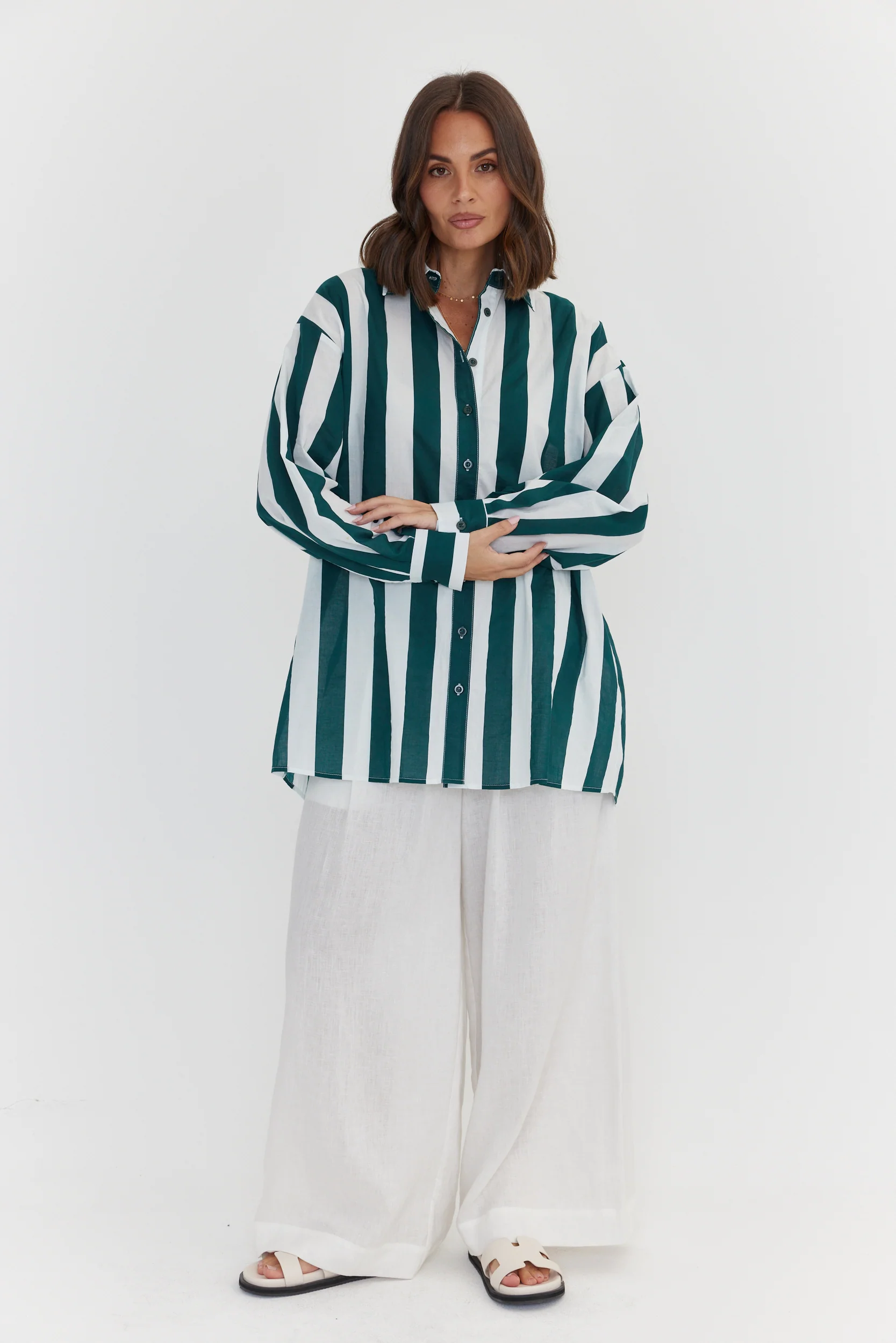 PLUTO Shirt Green Stripe - Image 11