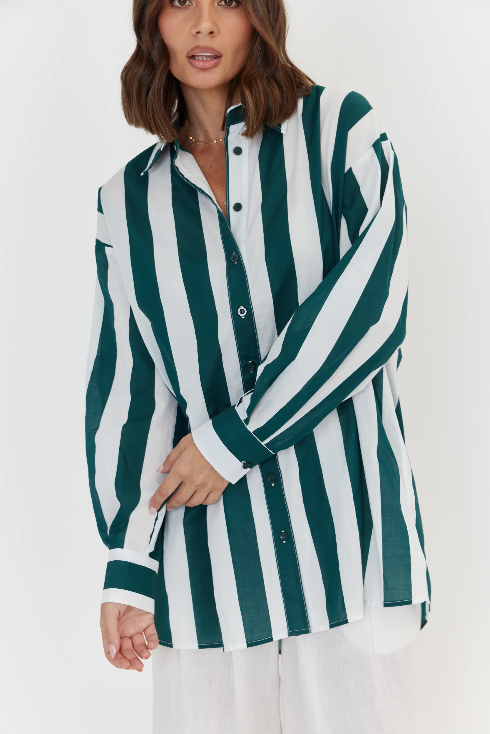 PLUTO Shirt Green Stripe - Image 12