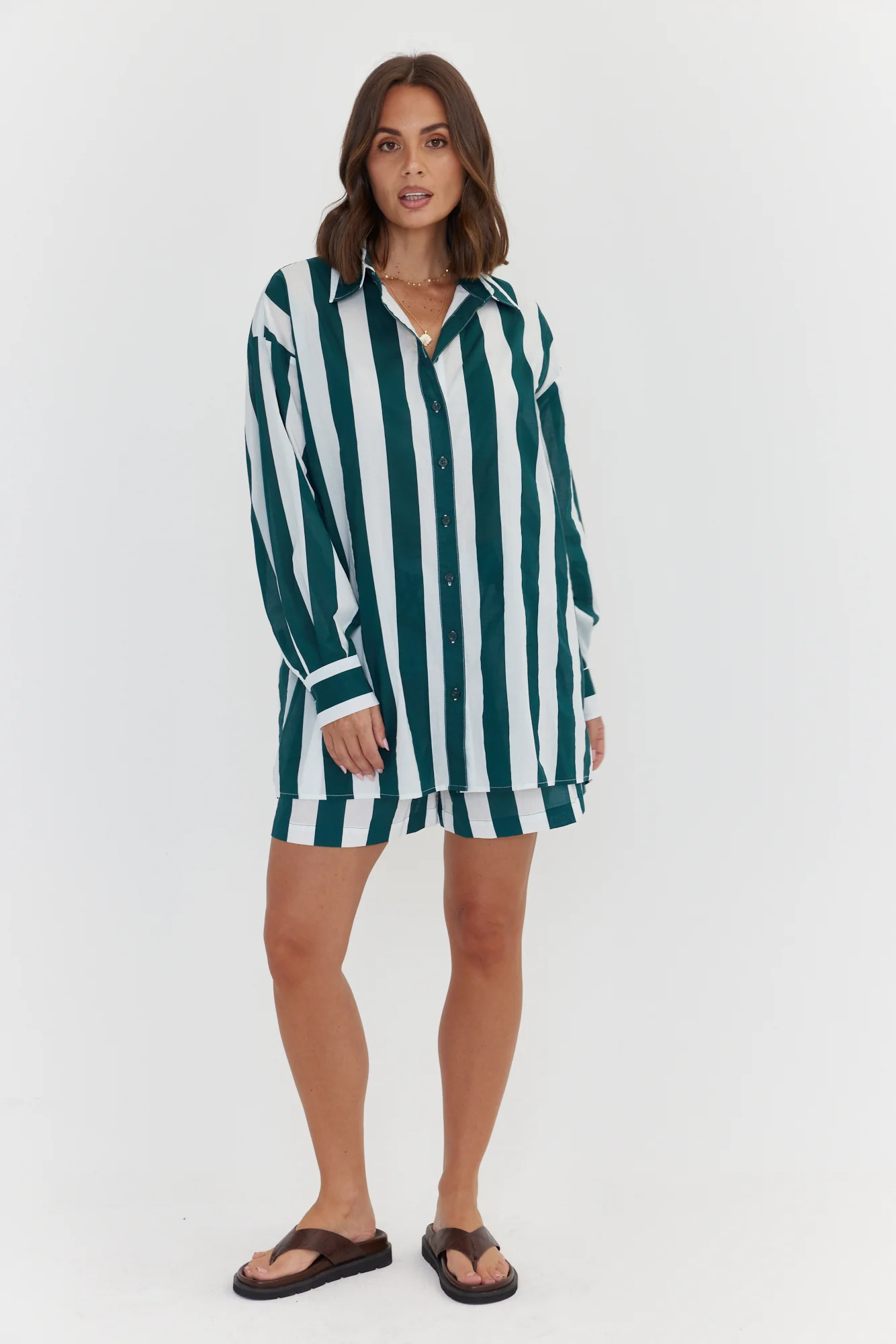 PLUTO Shirt Green Stripe - Image 8