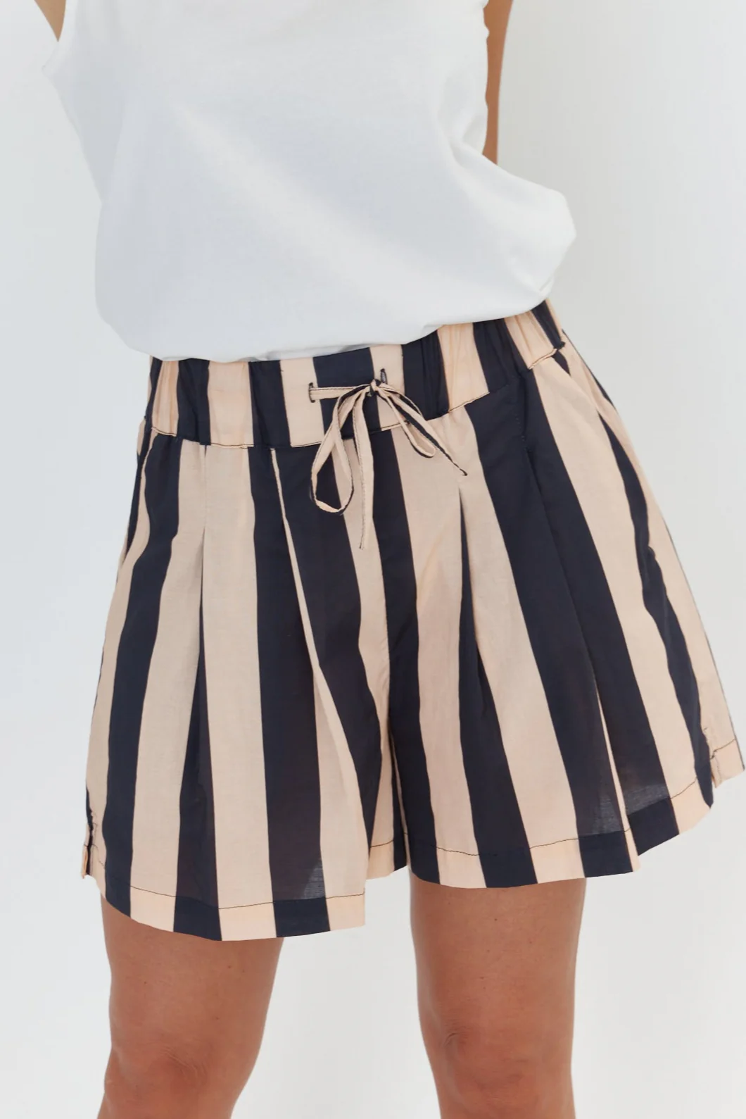 RAZ Shorts Navy & Peach Stripe - Image 9