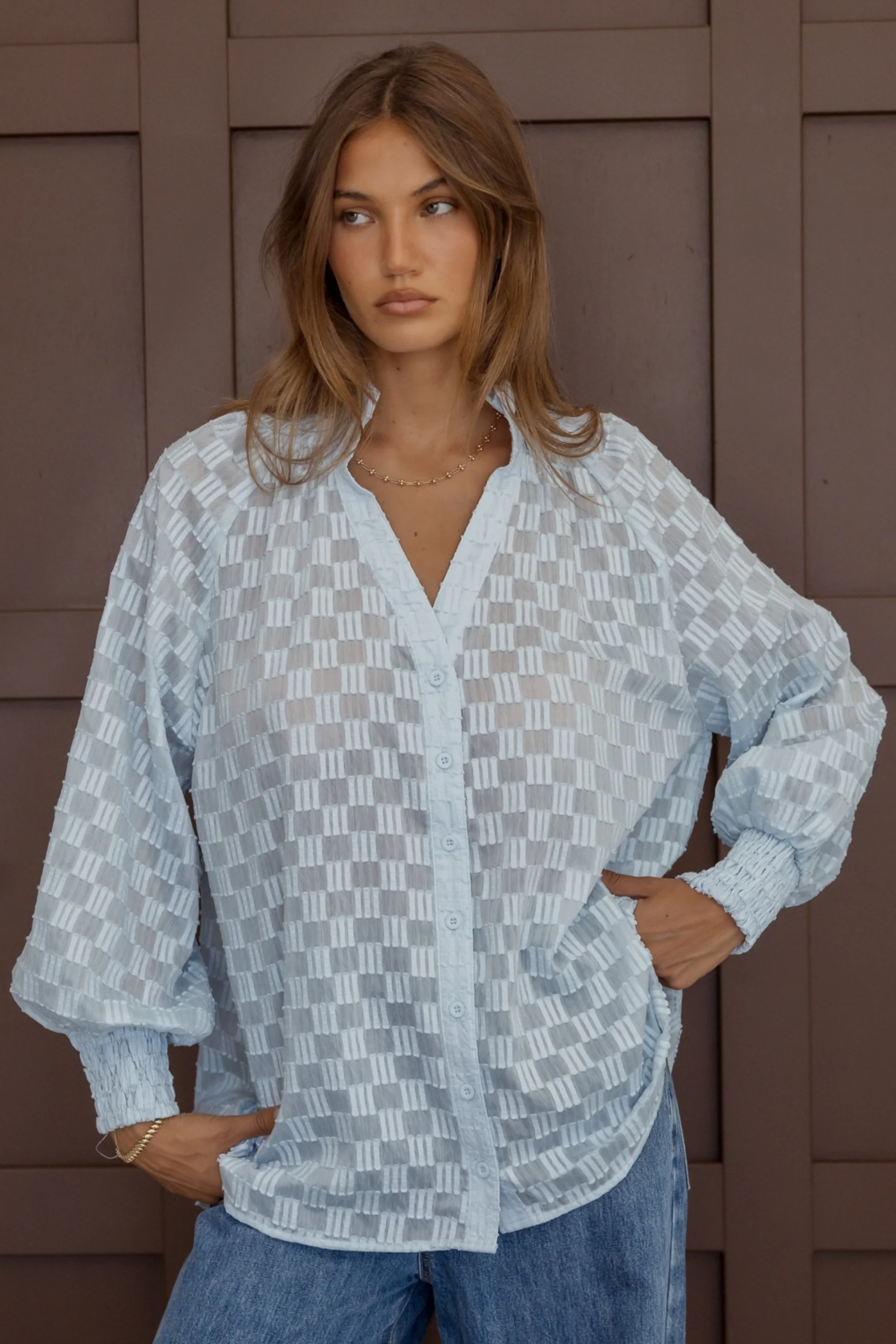 REAN Blouse Light Blue - Image 2