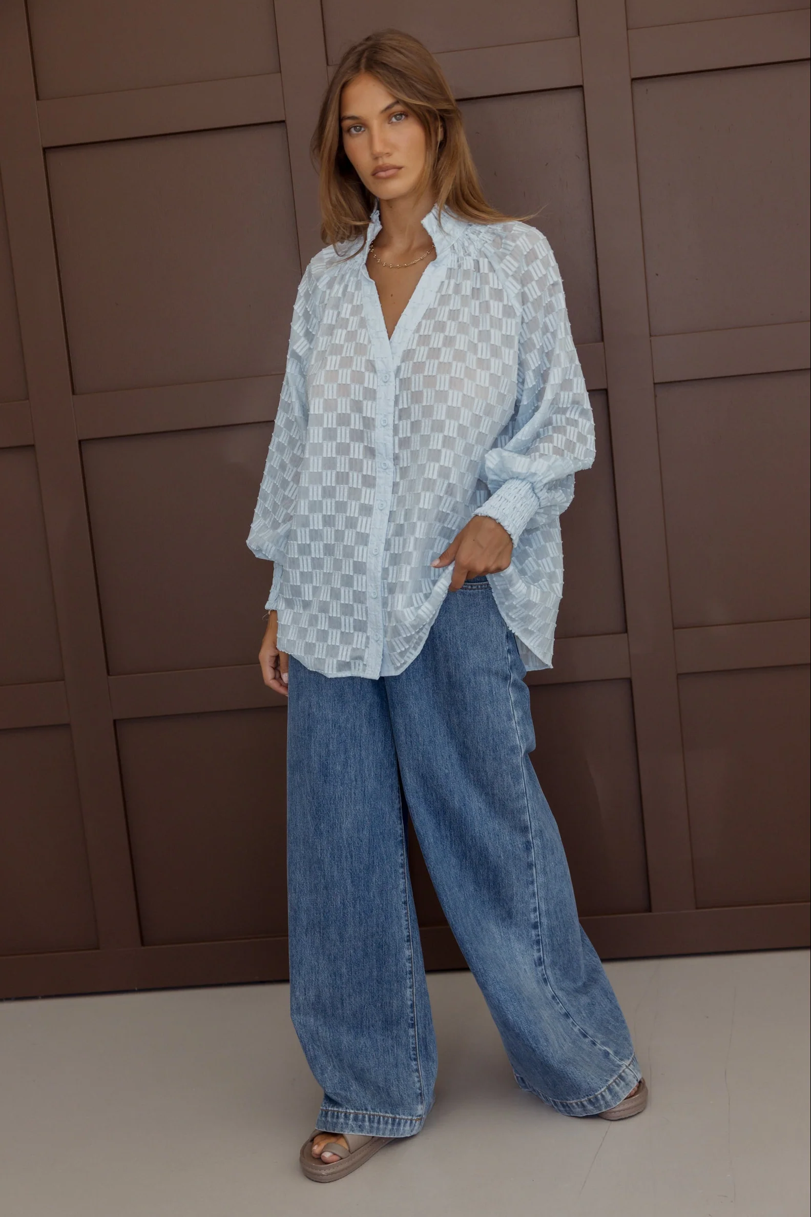 REAN Blouse Light Blue - Image 3
