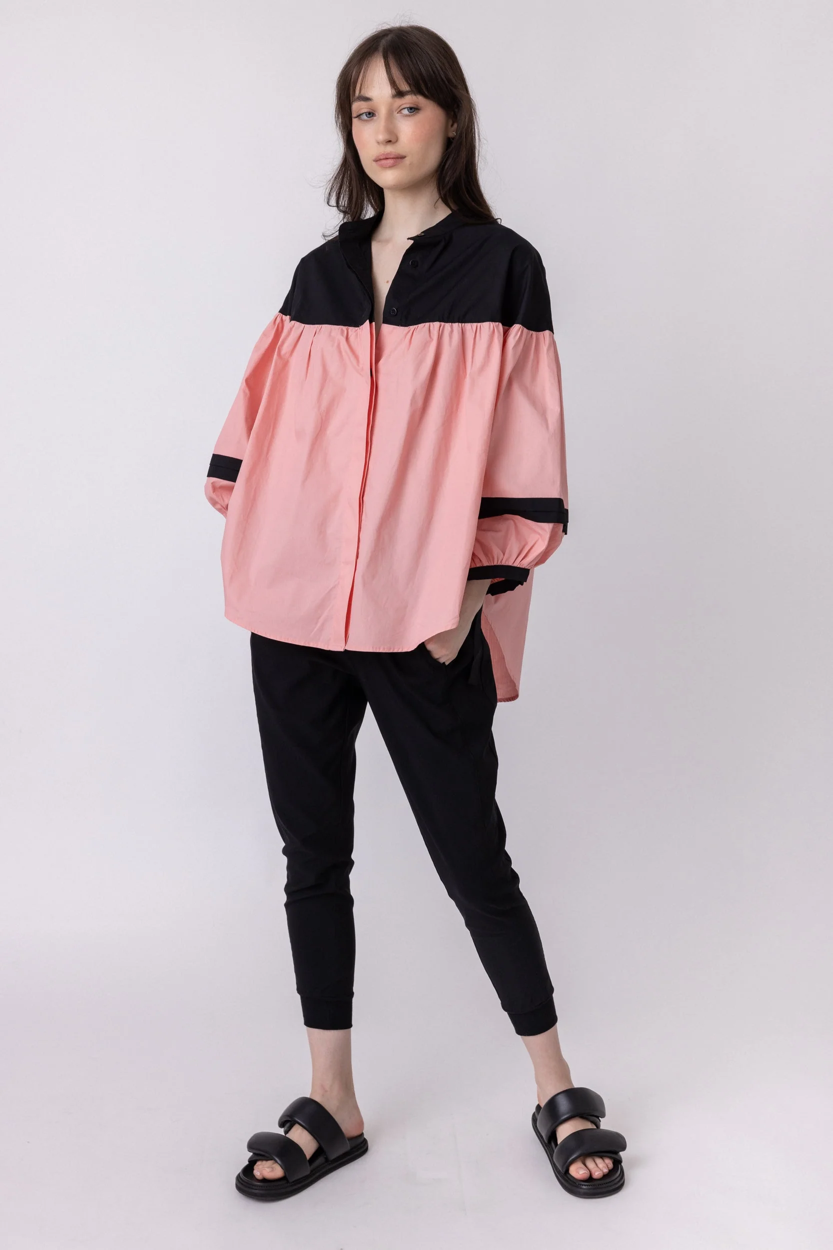 RENNOX Blouse Black & Peach - Image 8