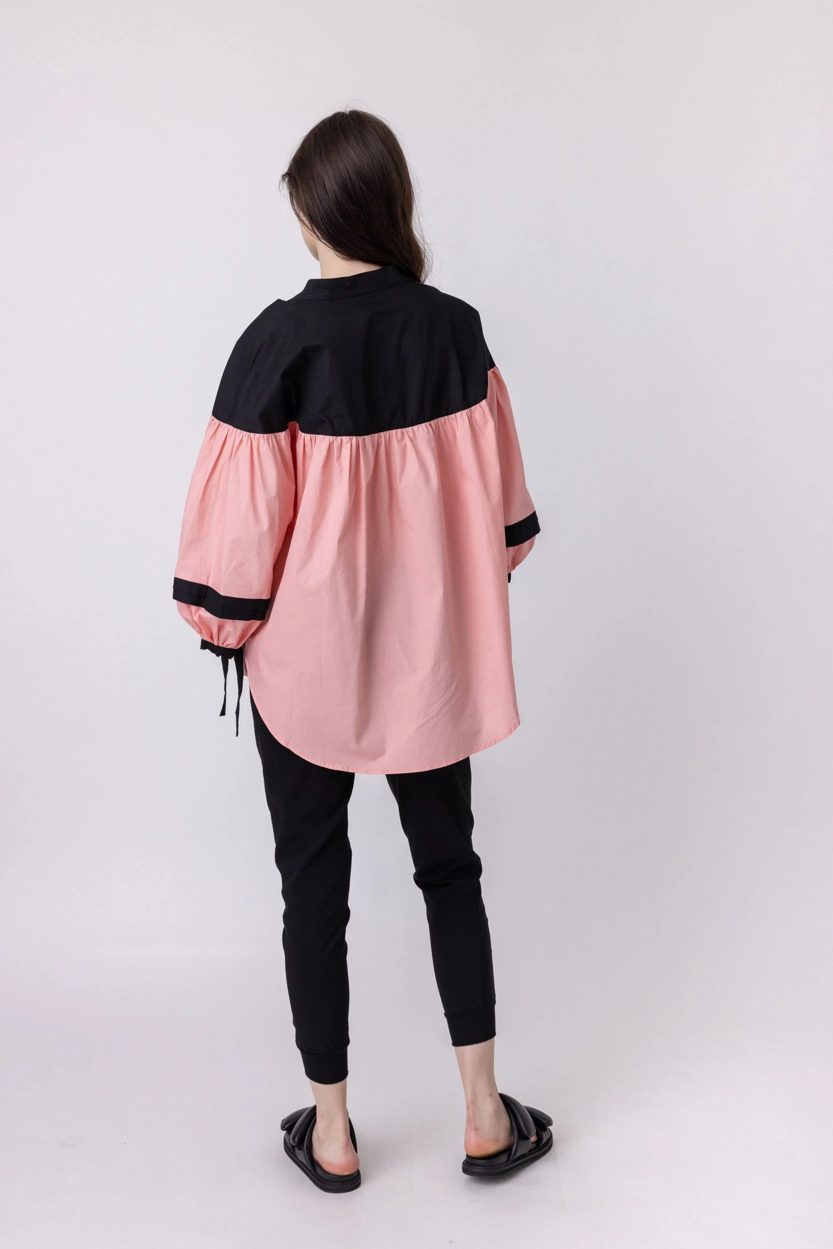 RENNOX Blouse Black & Peach - Image 9