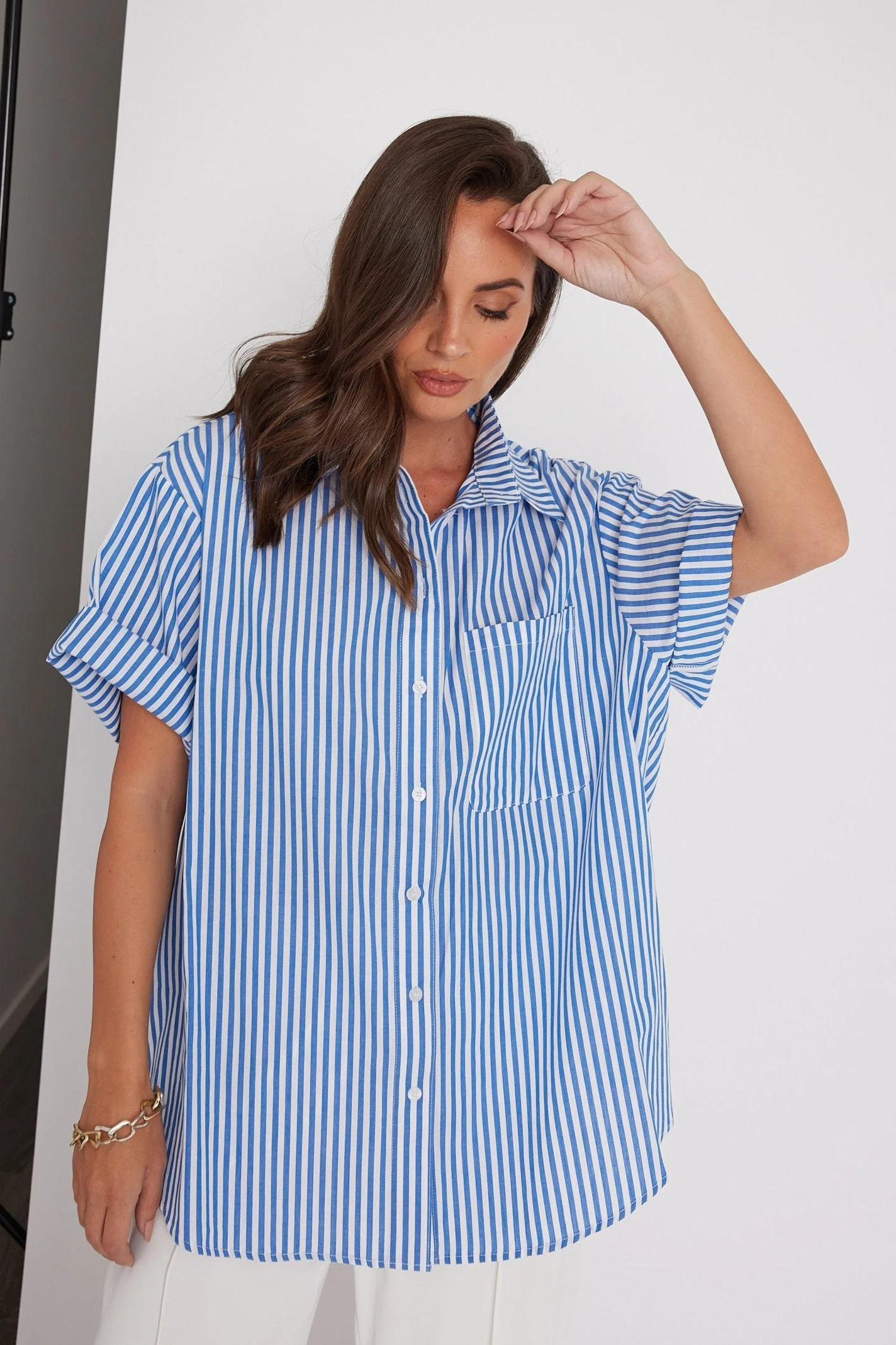 ROGUE Shirt Blue Stripe - Image 4