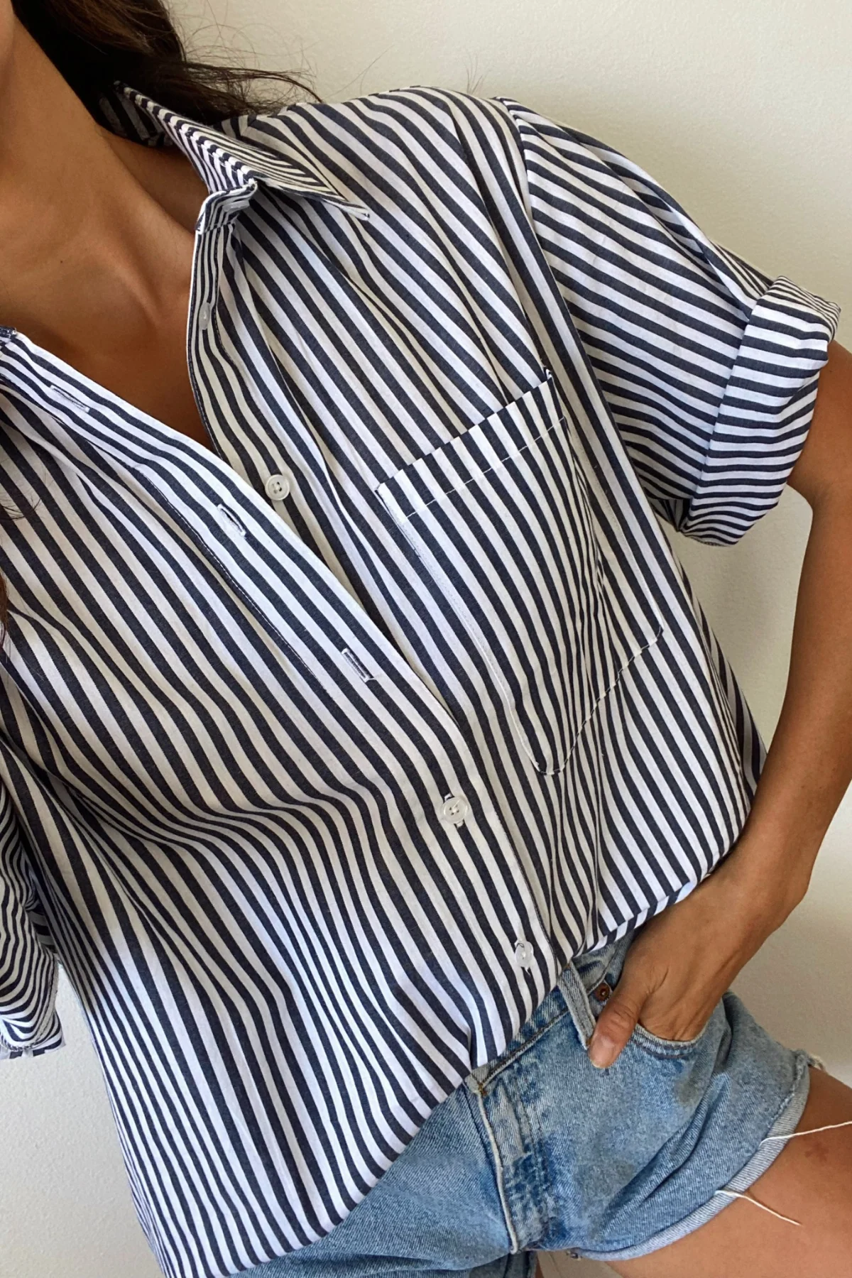 ROGUE Shirt Navy Stripe - Image 5