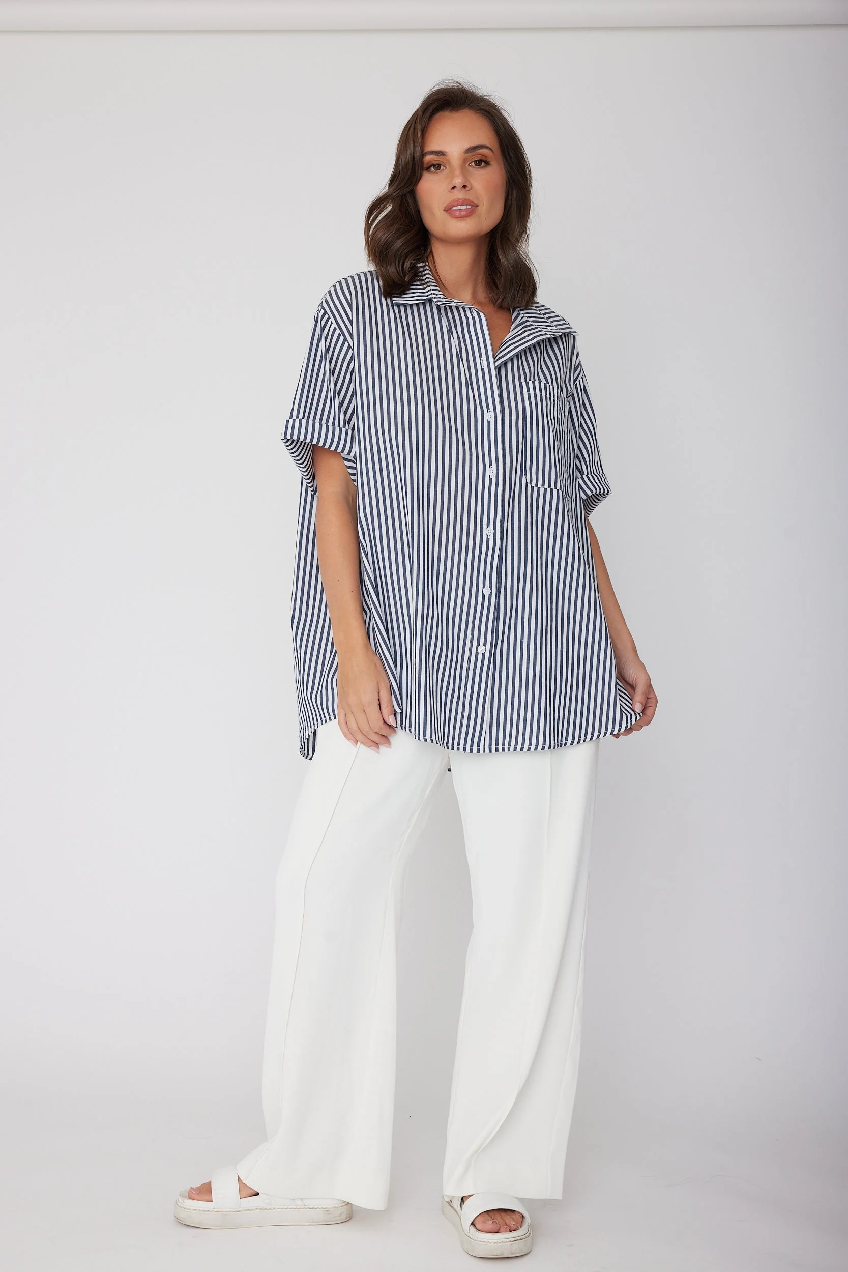 ROGUE Shirt Navy Stripe - Image 6