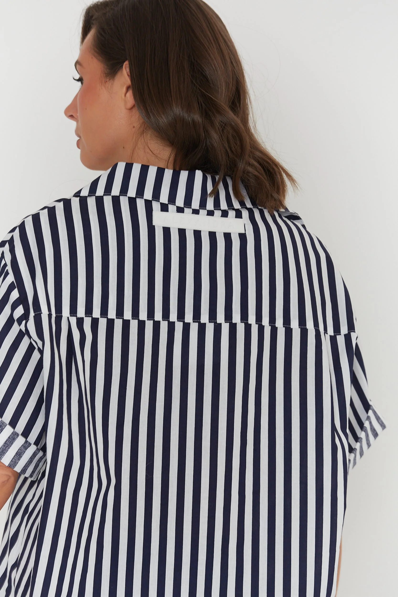 ROGUE Shirt Navy Wide Stripe - Image 10