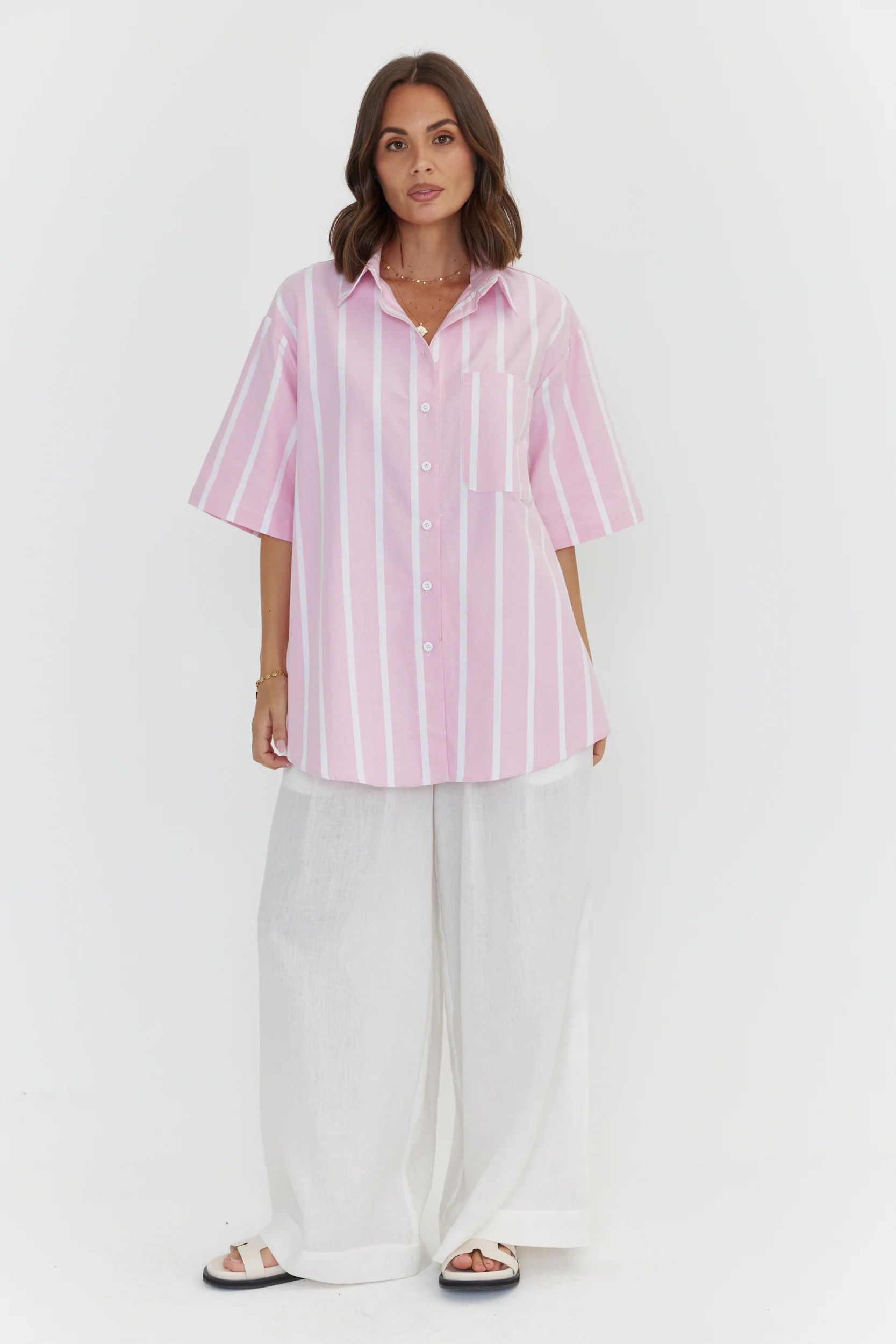 ROGUE Shirt Chambray Pink Stripe - Image 5