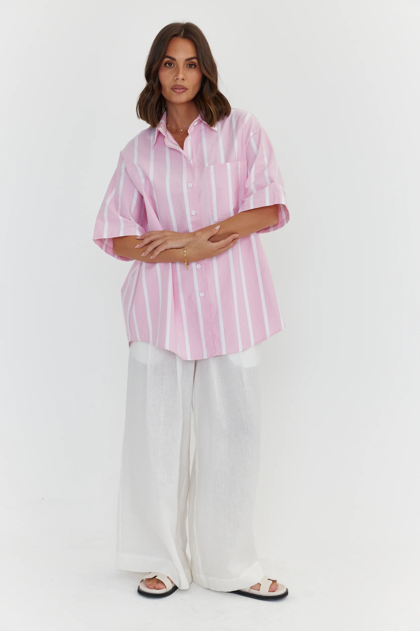 ROGUE Shirt Chambray Pink Stripe - Image 7