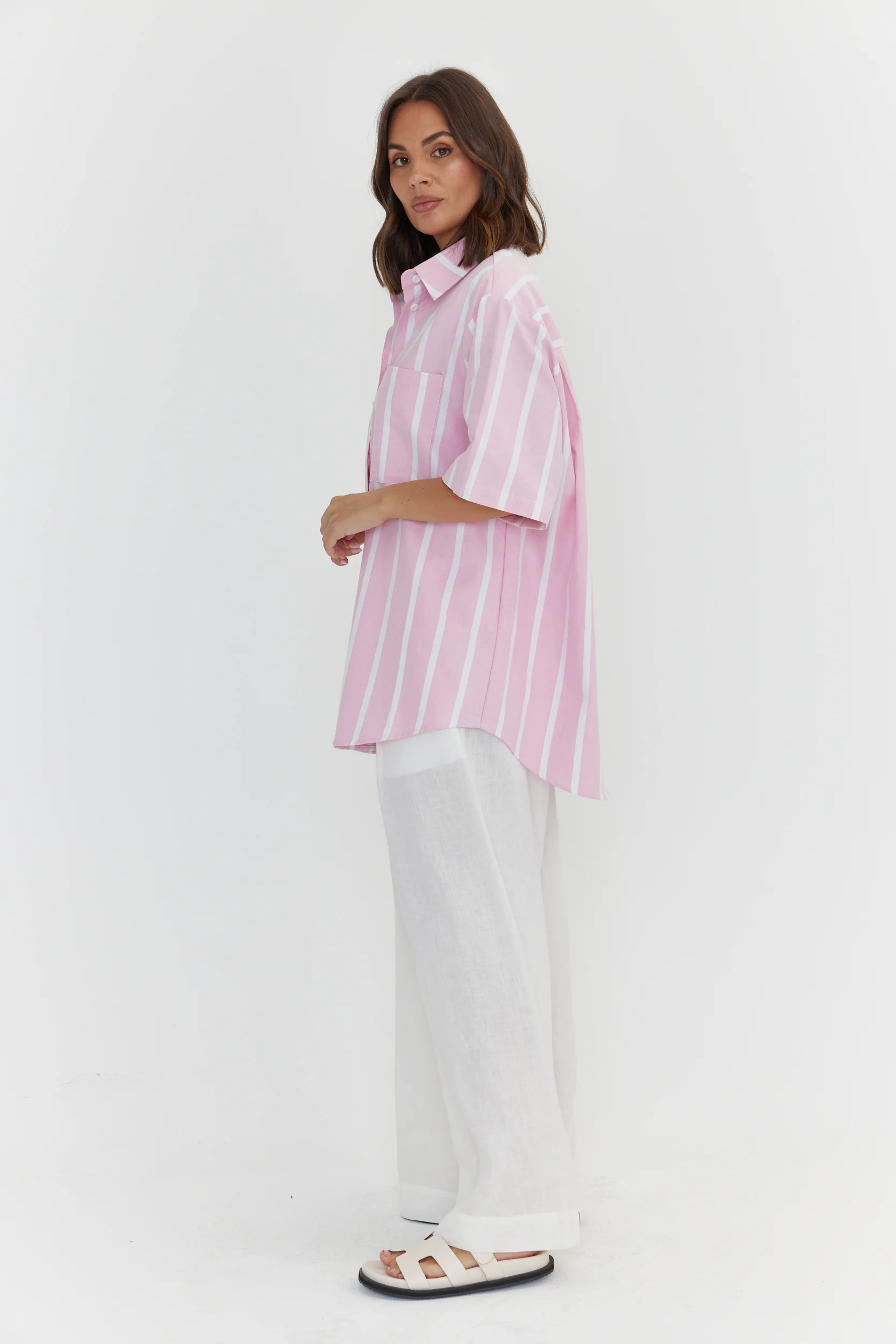 ROGUE Shirt Chambray Pink Stripe - Image 8