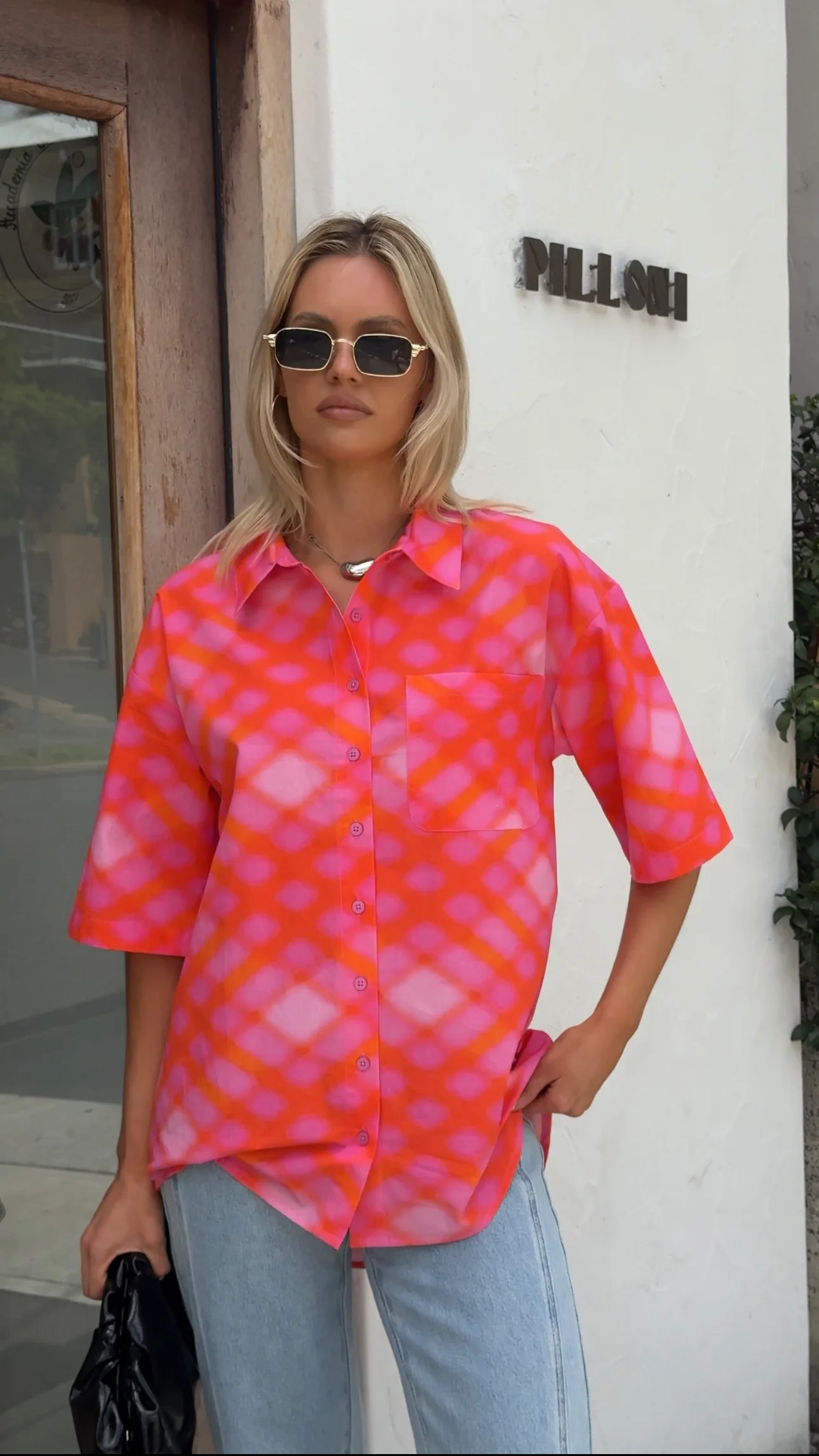 ROGUE Shirt Pink Blur Print - Image 4