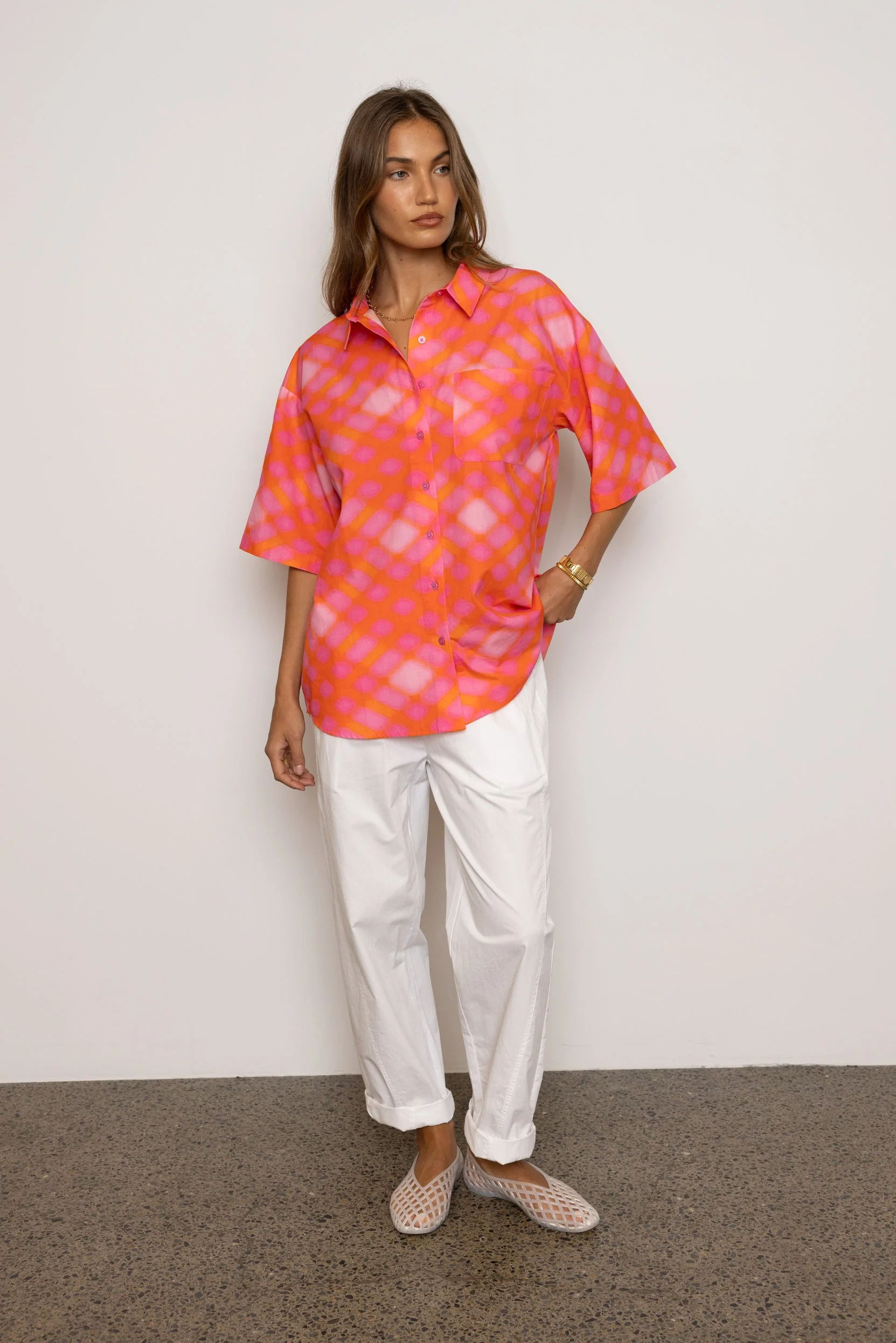 ROGUE Shirt Pink Blur Print - Image 6