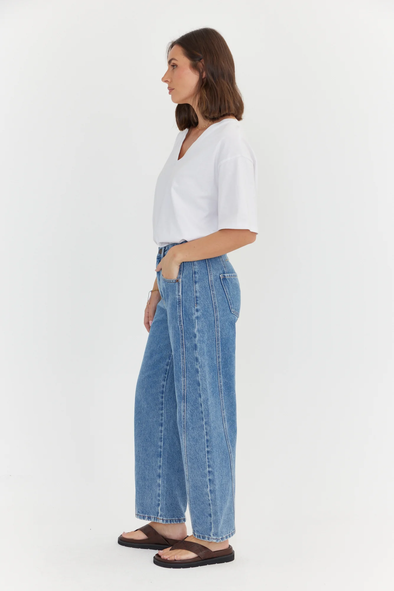 SALTY Jeans Mid Blue Wash Denim - Image 12