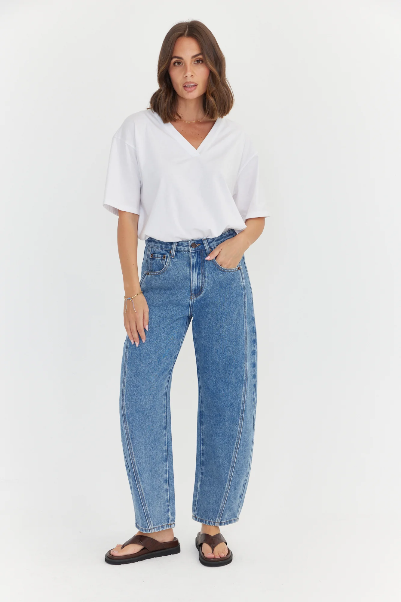 SALTY Jeans Mid Blue Wash Denim - Image 8