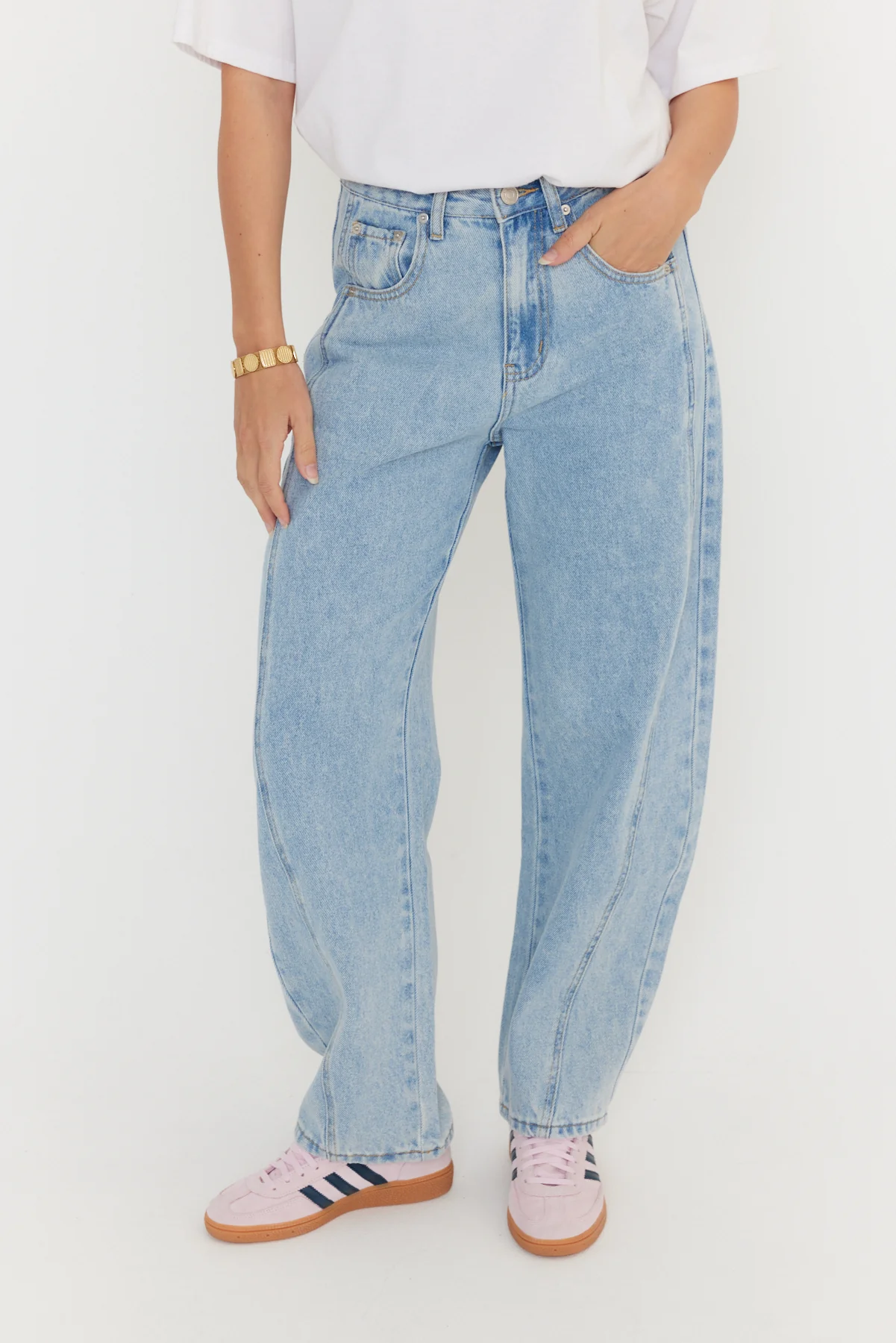 SALTY Jeans Light Blue Wash Denim - Image 10