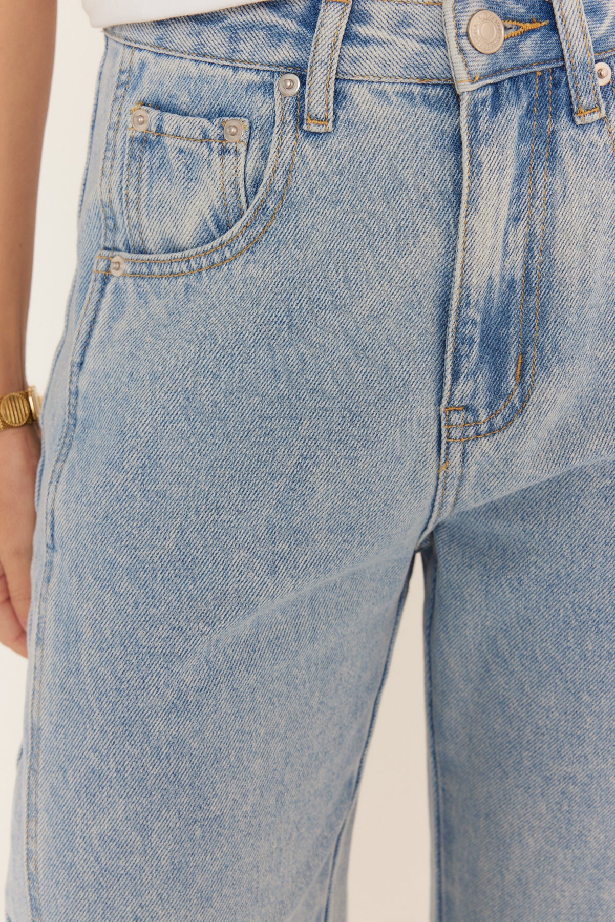 SALTY Jeans Light Blue Wash Denim - Image 12