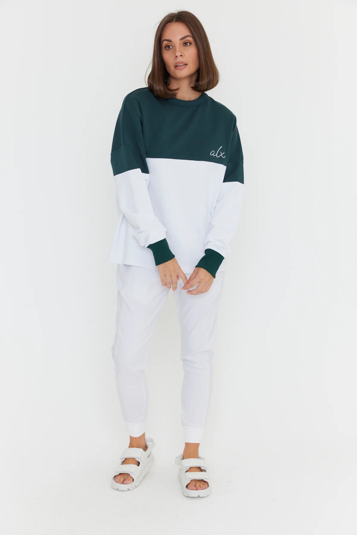 SIA Long Sleeve Top White/Green - Image 7