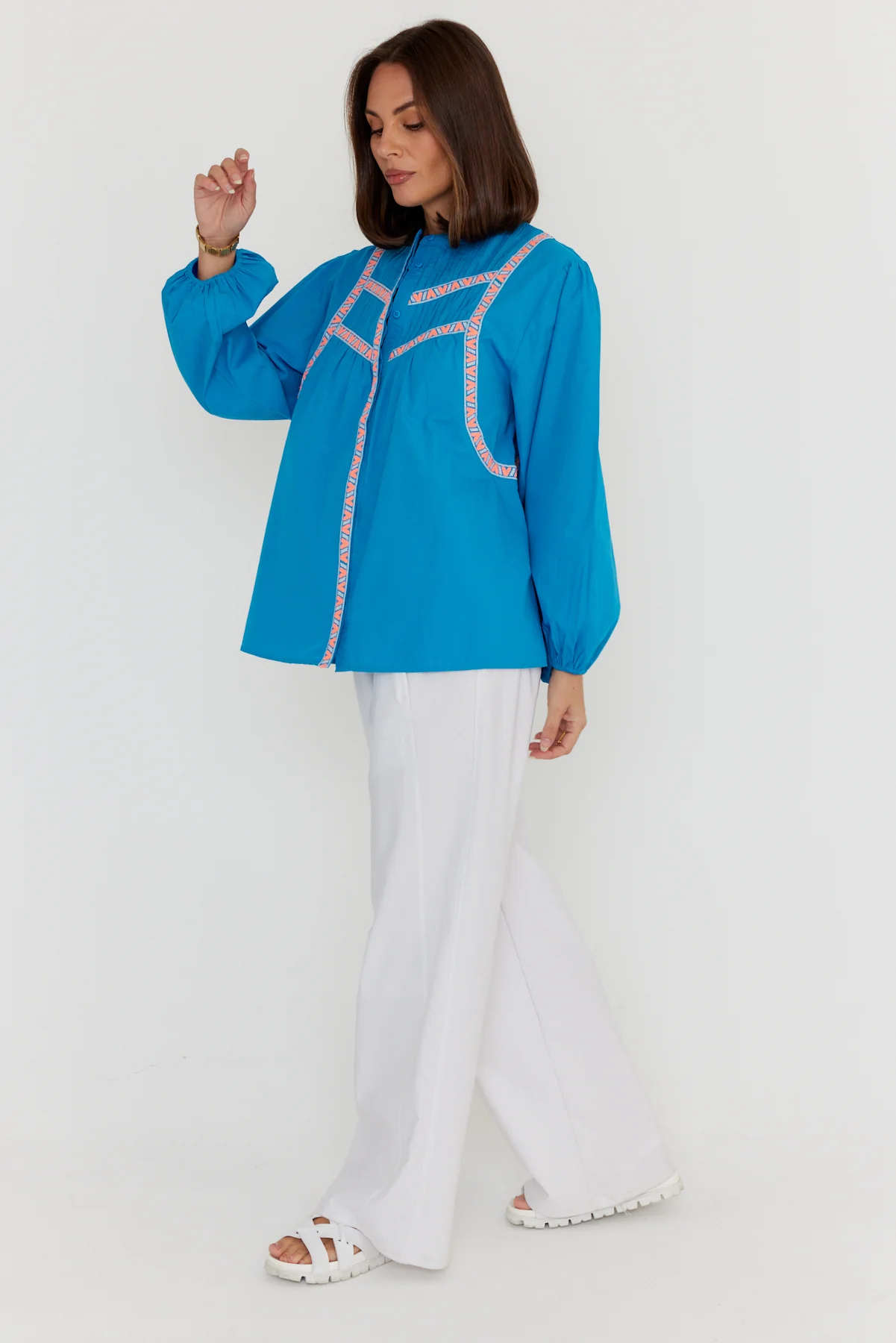 SILAS Blouse Blue Teal - Image 10