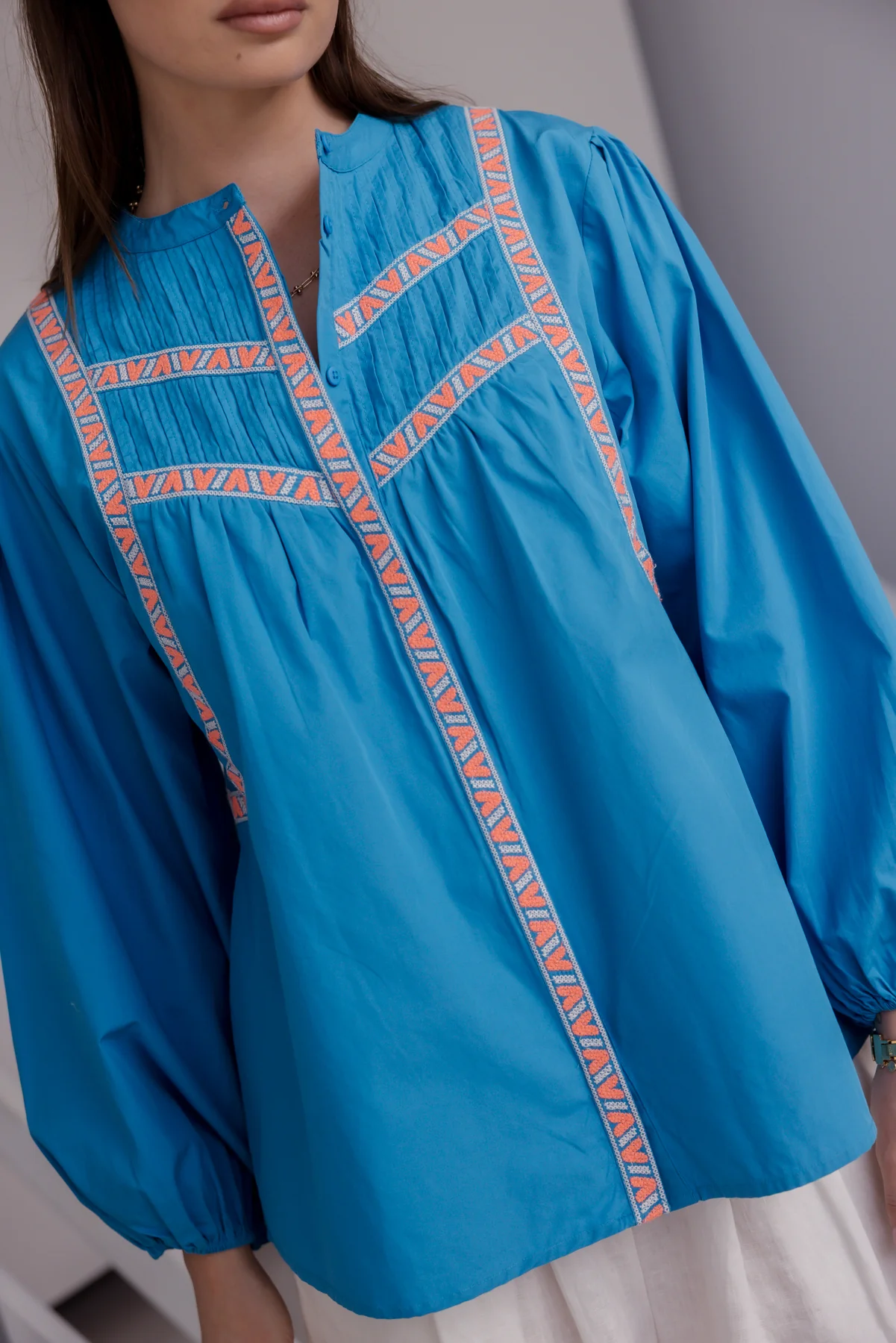 SILAS Blouse Blue Teal - Image 3