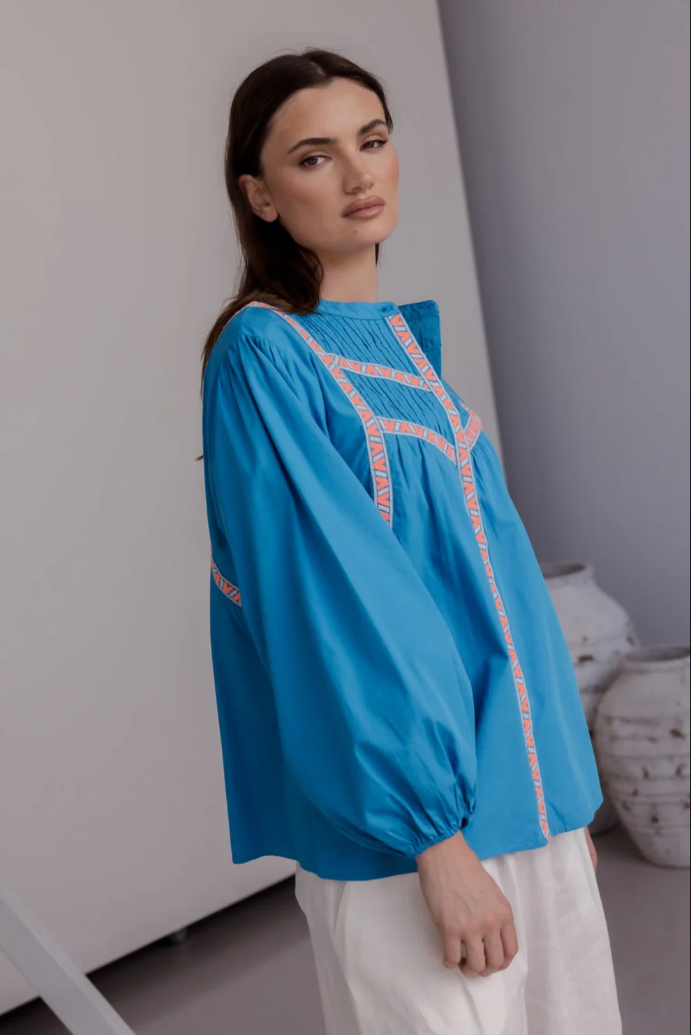 SILAS Blouse Blue Teal - Image 5