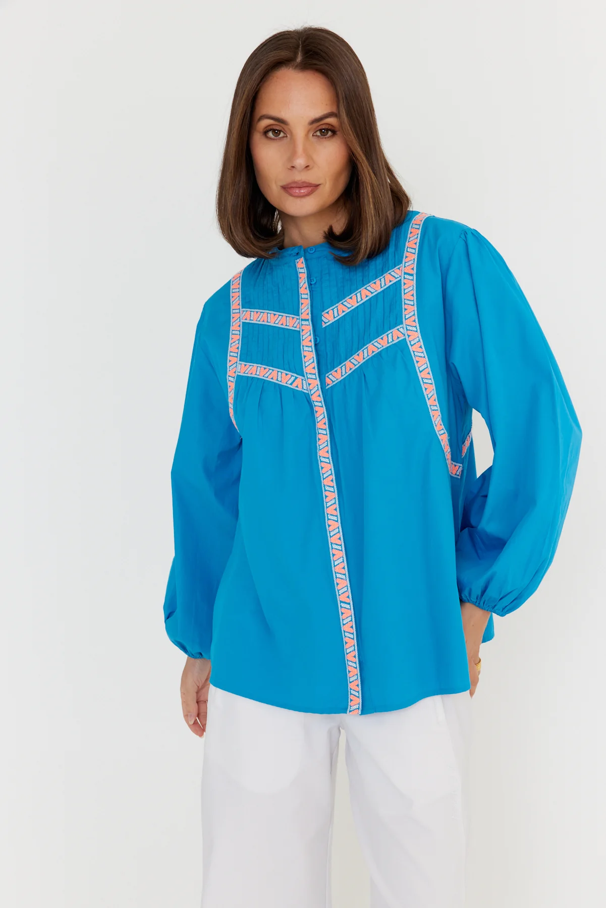 SILAS Blouse Blue Teal - Image 6