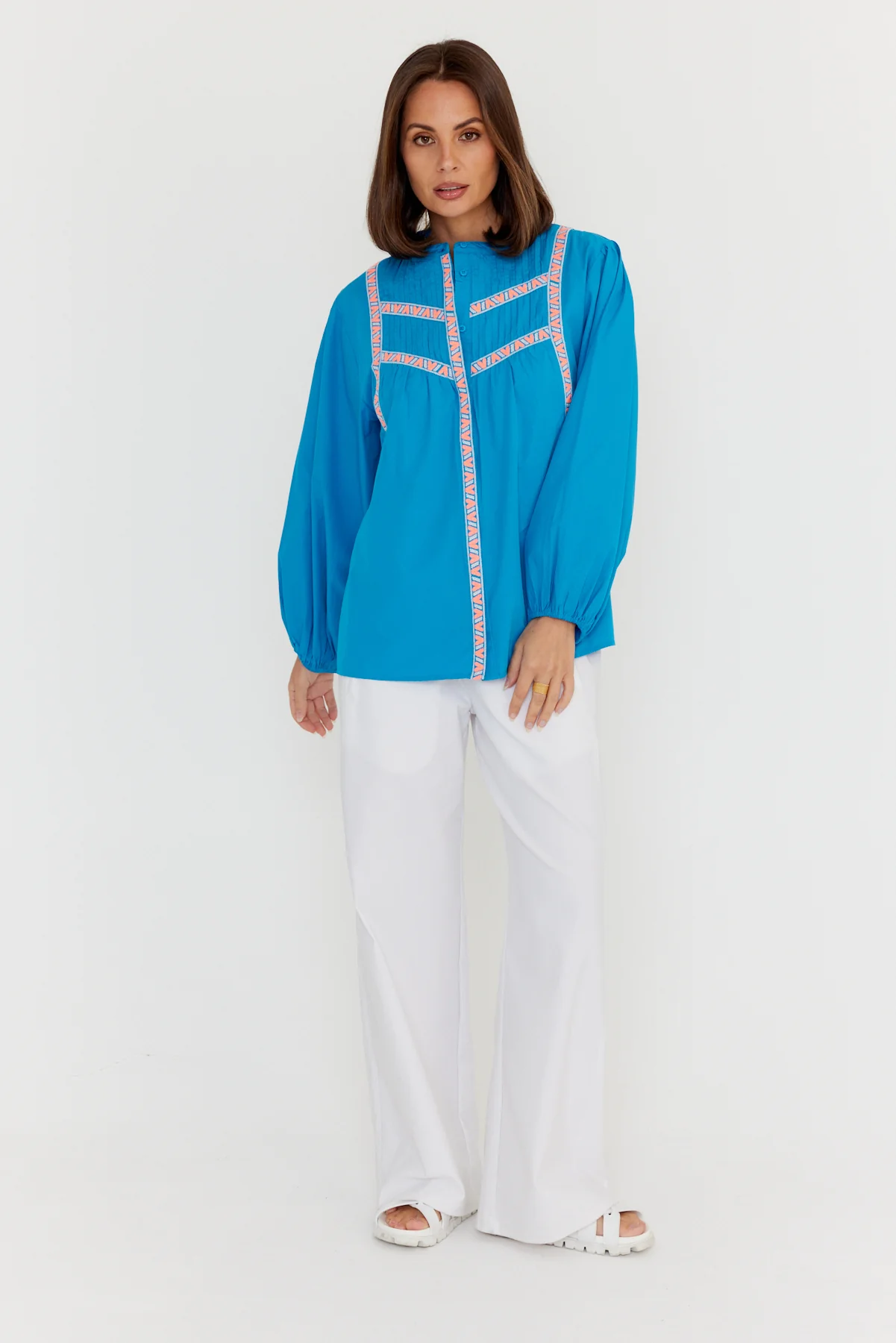 SILAS Blouse Blue Teal - Image 7