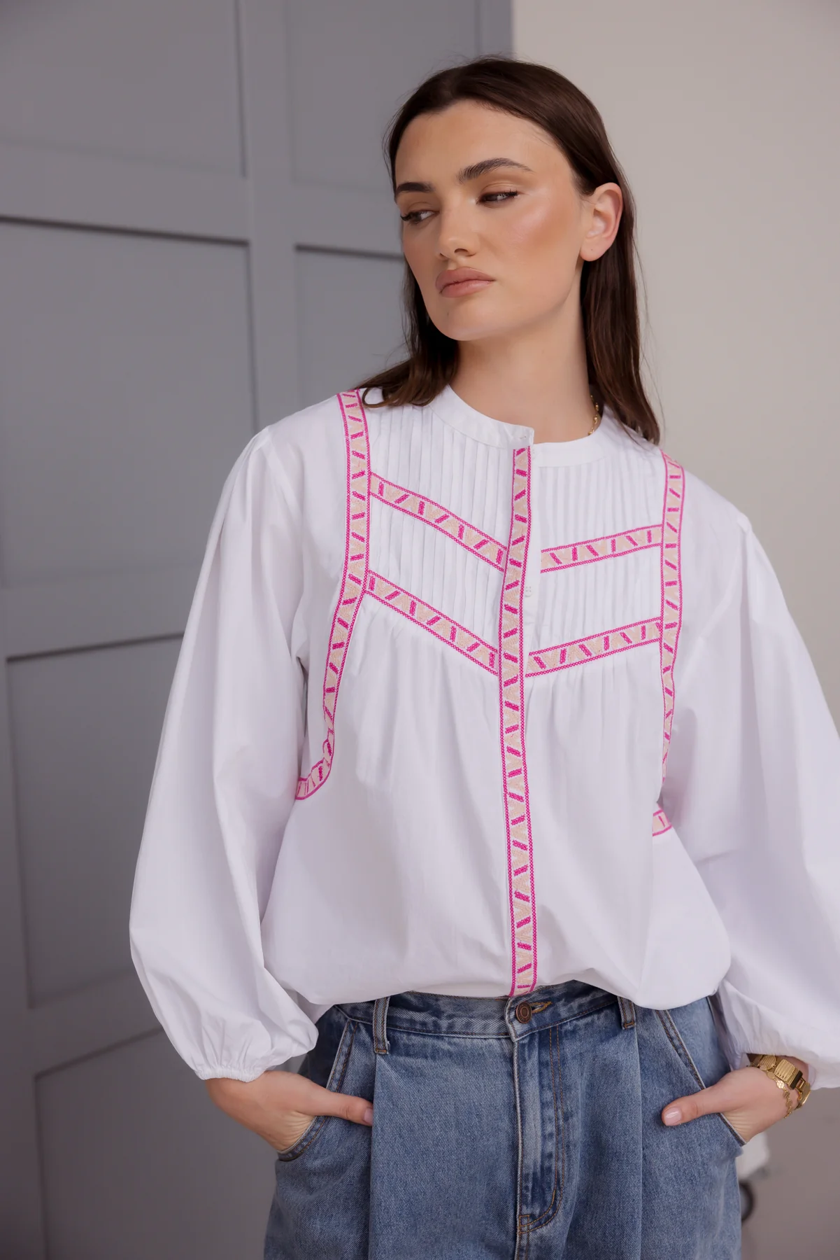 SILAS Blouse White - Image 2