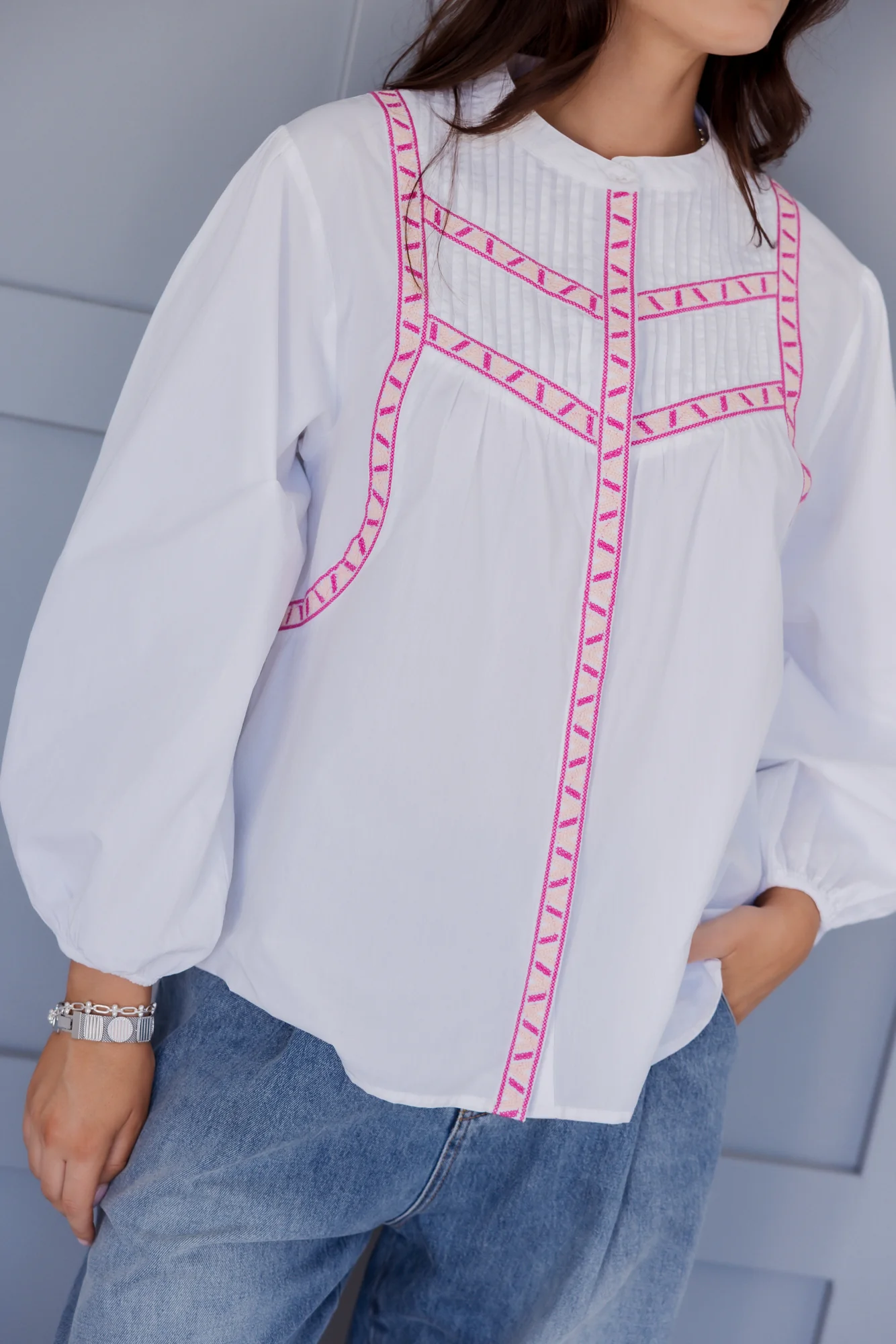 SILAS Blouse White - Image 3