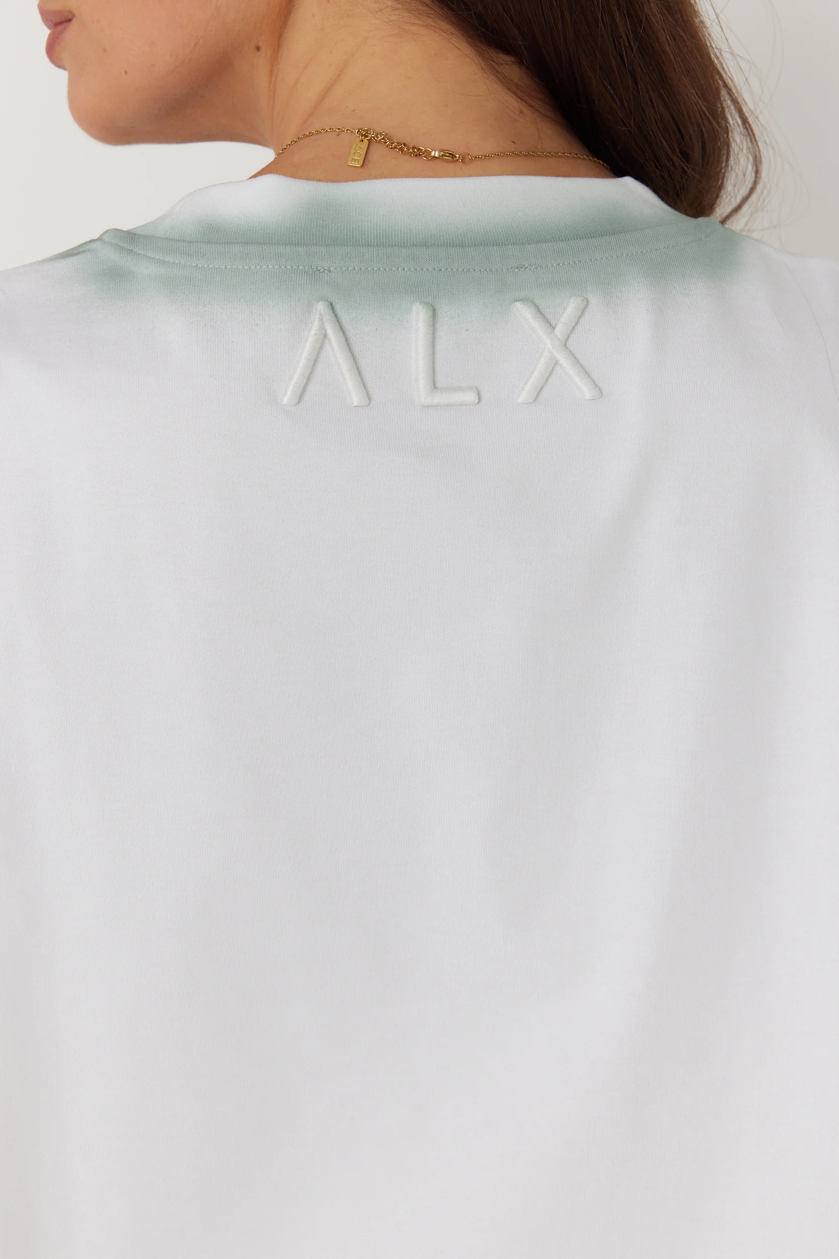 SPRAY T-Shirt White/Sage - Image 6