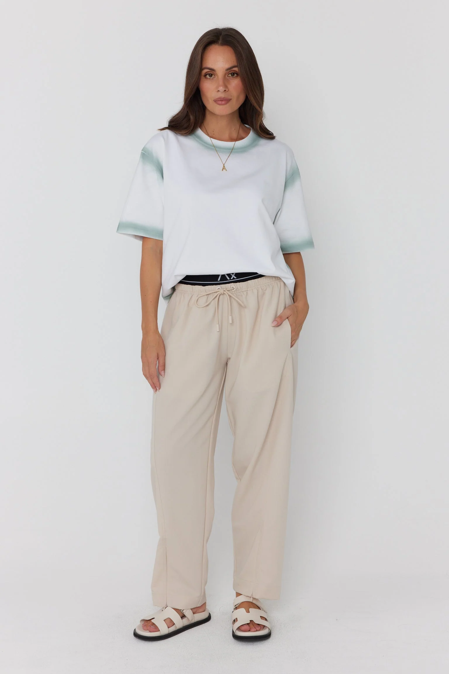 SPRAY T-Shirt White/Sage - Image 7