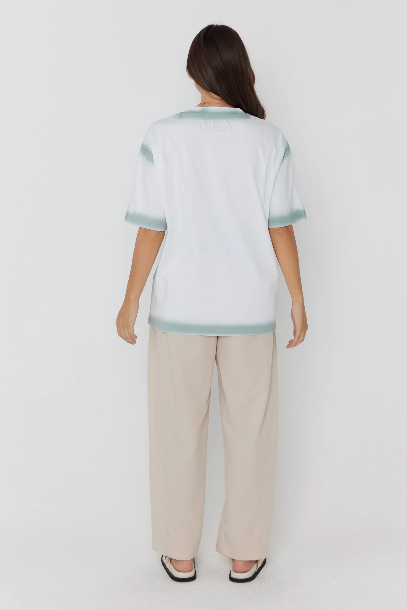 SPRAY T-Shirt White/Sage - Image 9