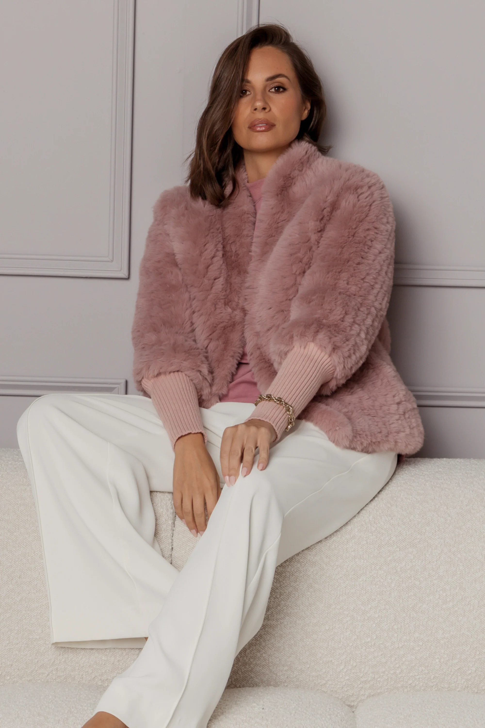 TETTO Faux Jacket Smokey Plum - Image 4