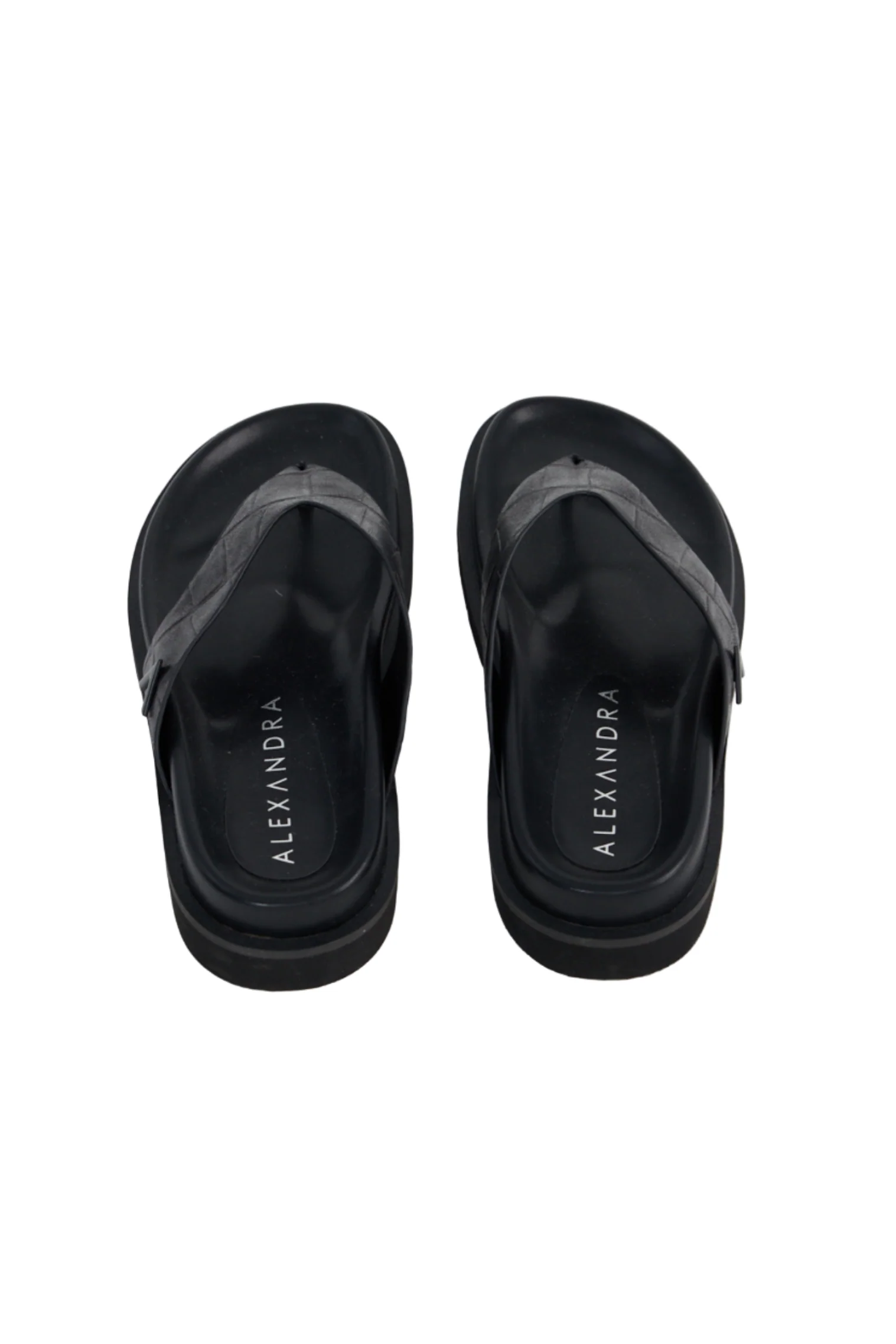 Leather Thong Black Croc - Image 6