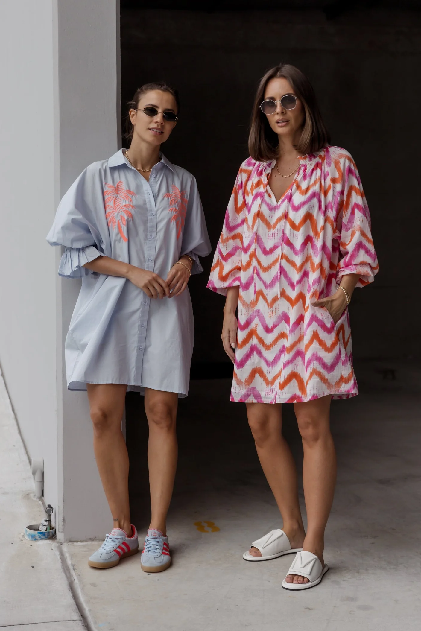 TOBIAS Dress Pink Orange Zig Zag - Image 3